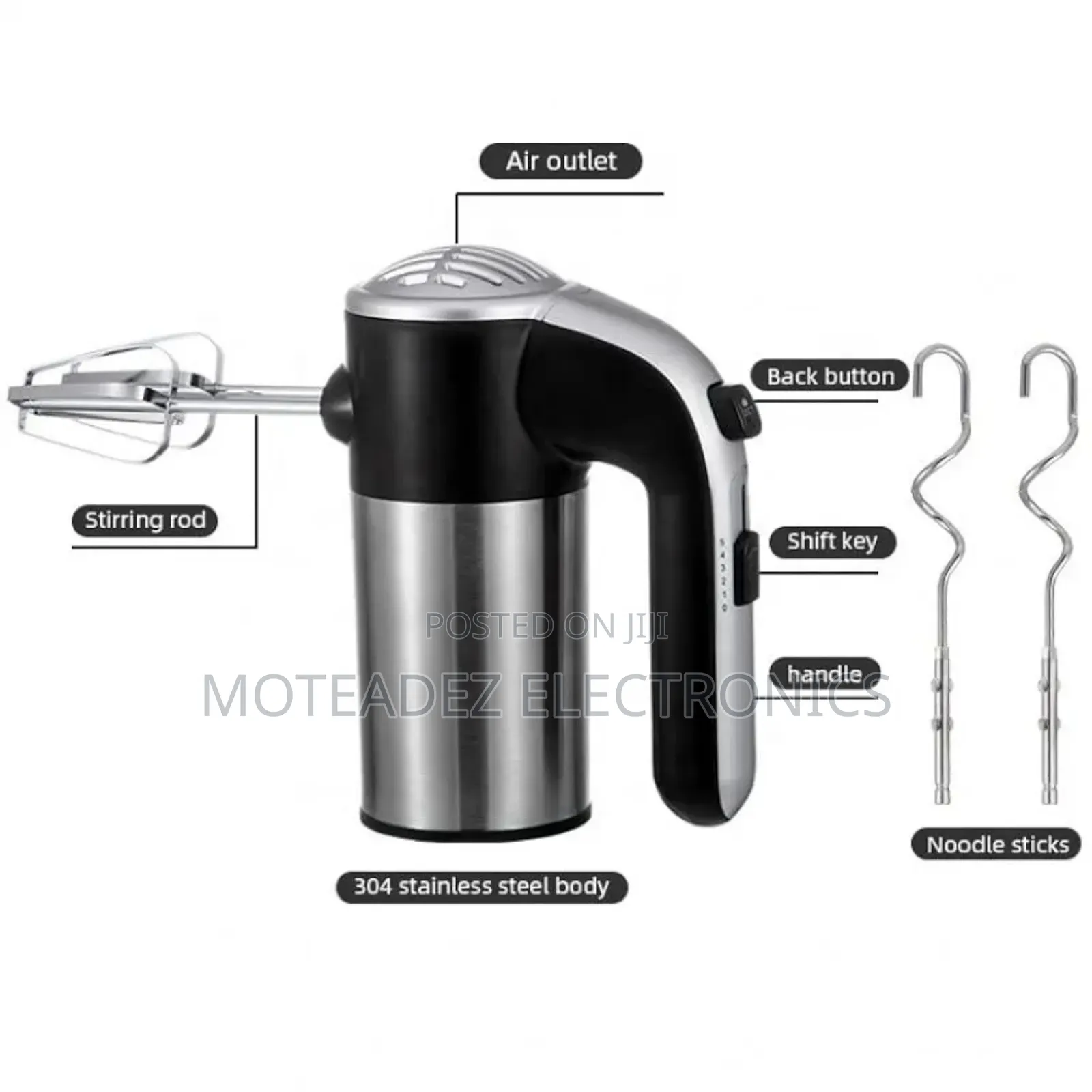 Sokany 300w 5 Speeds Electric Super Power Handheld Stand Mixer