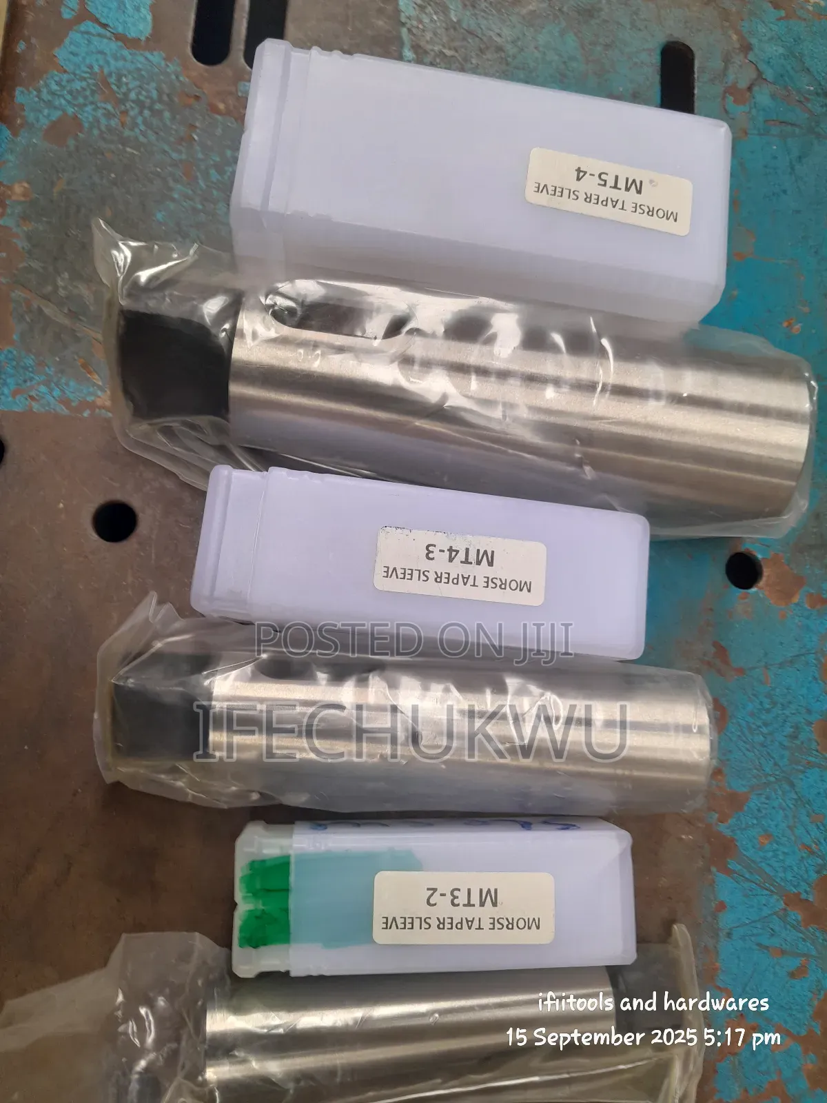 Set of Taper Shank Drill Bit Sleeve Adapter