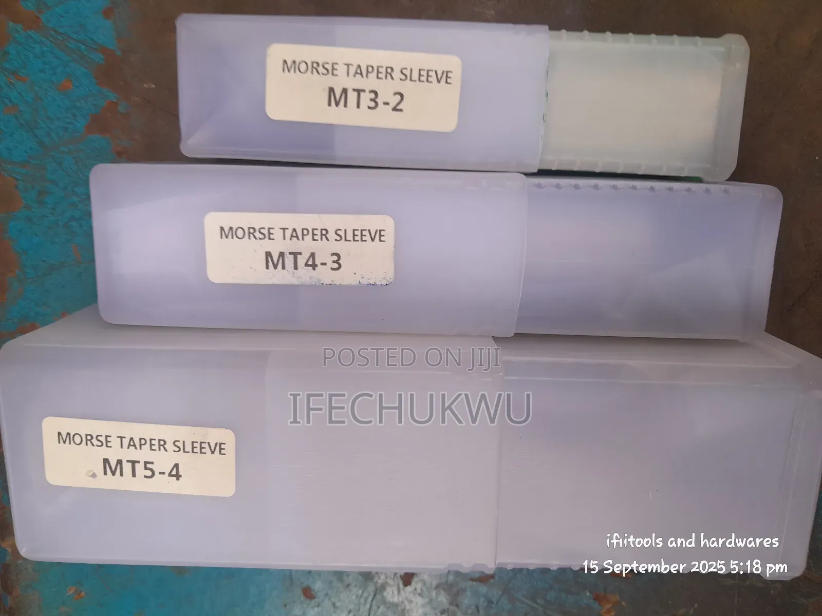 Set of Taper Shank Drill Bit Sleeve Adapter