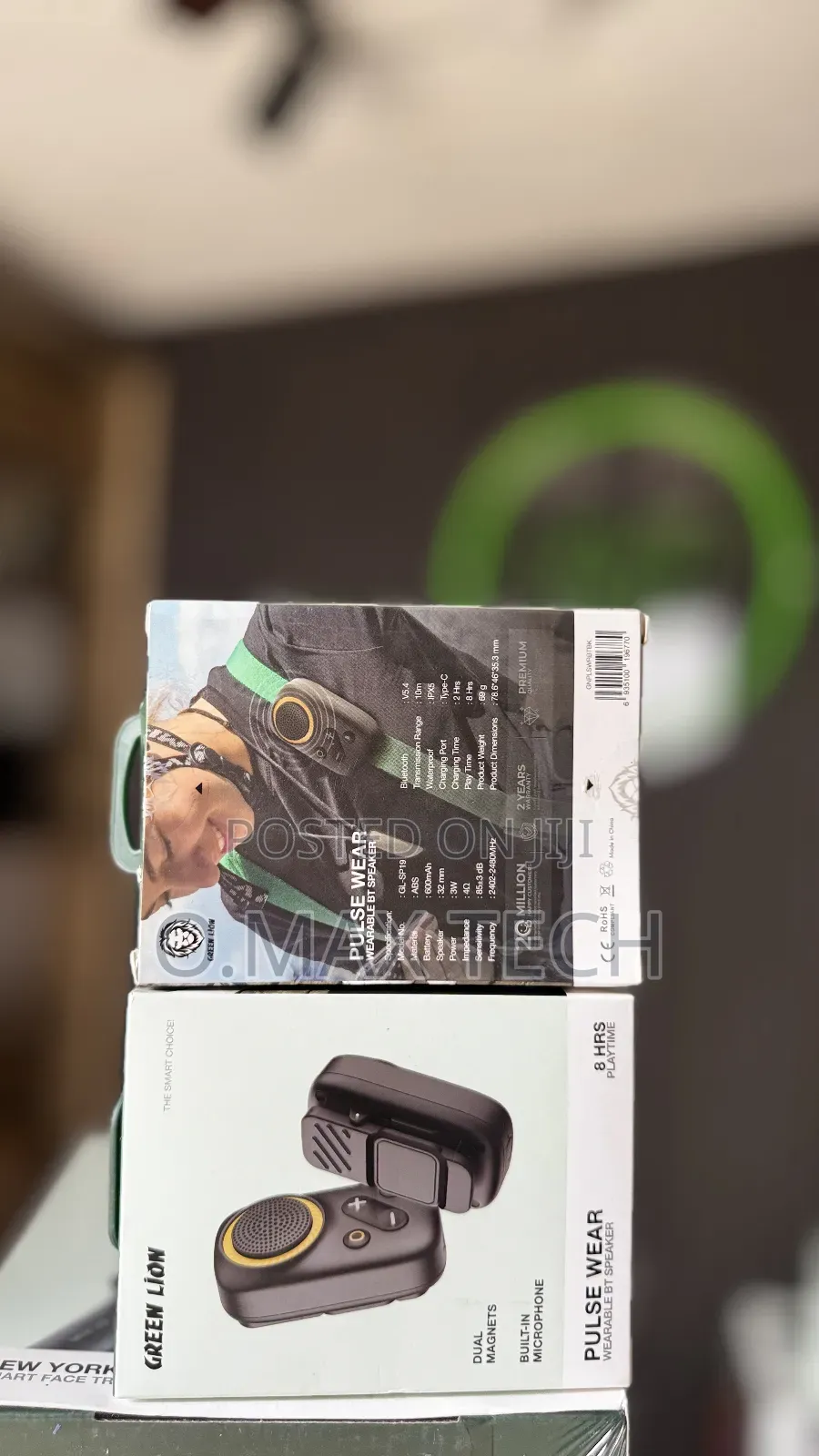 Green Lion Pulse Wear Wearable Bt Speaker - Black