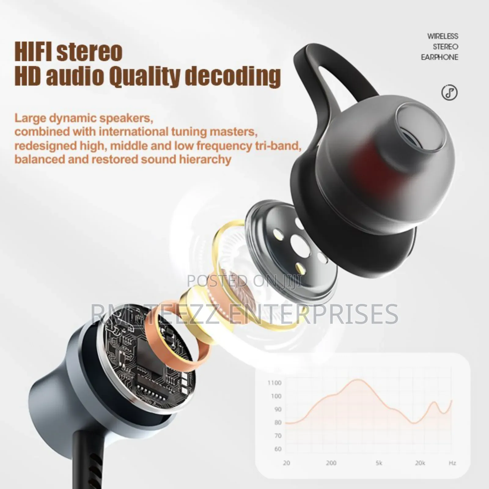 Neckband Hifi Stereo Bass Wireless Earphones