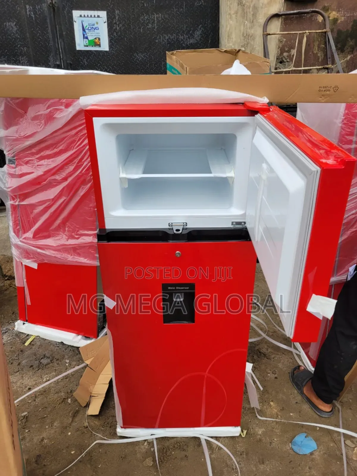 Hisense Double Door Refrigerator Red With Dispenser