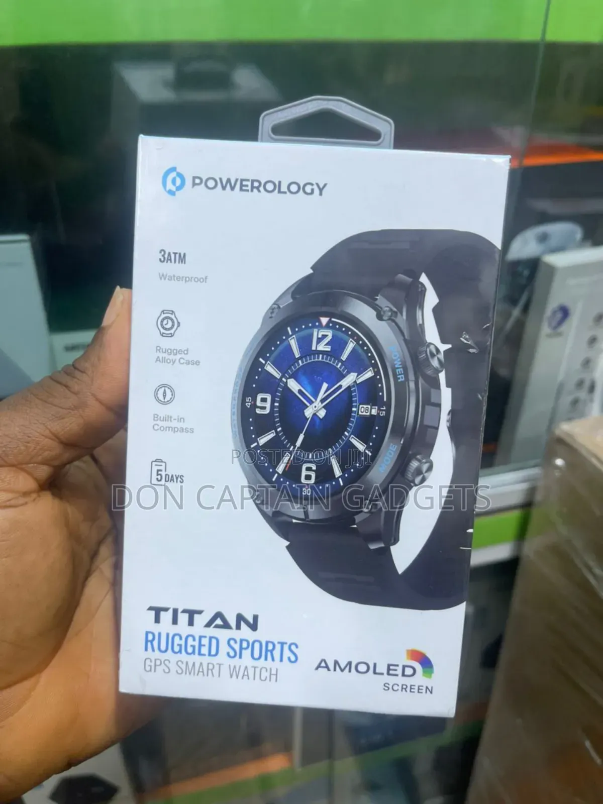 Powerology Titan Rugged Sports Gps Smart Watch Amoled Screen