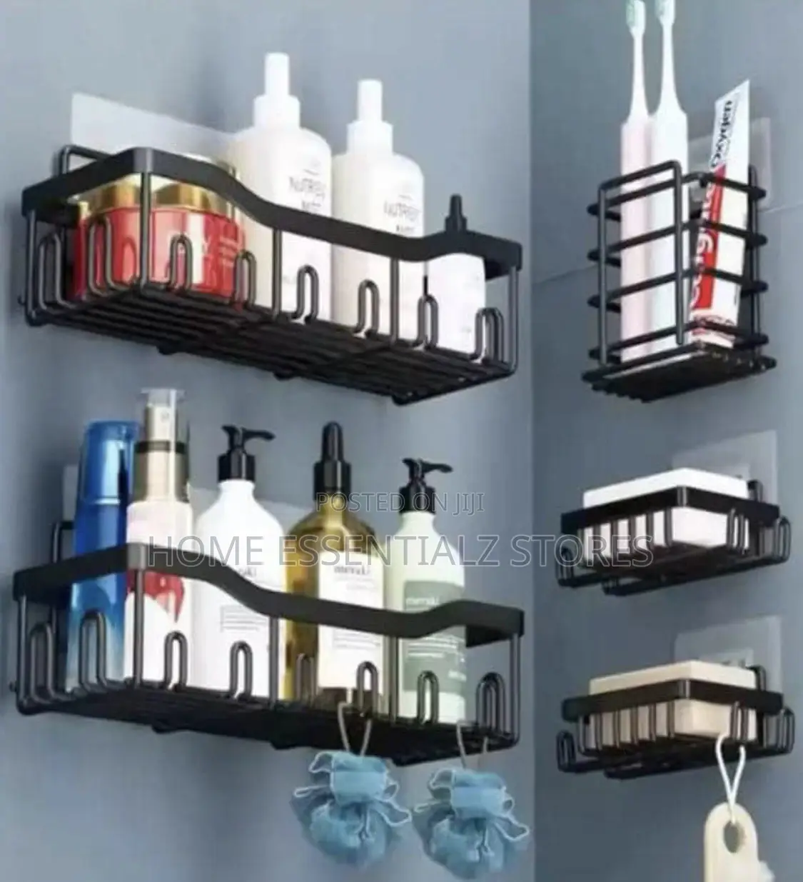 Shower Caddy for Bathrooms - Flat Design 5 Pieces