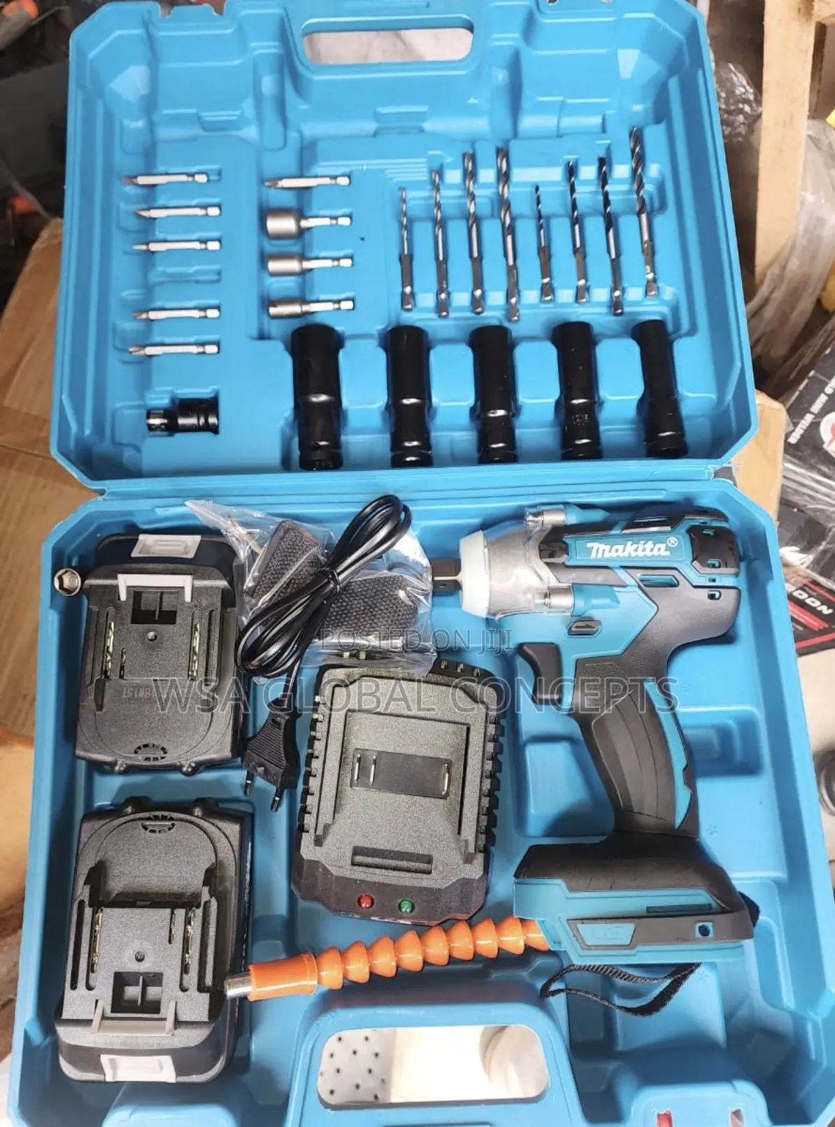 168 Volts Cordless Makita Impact Wrench With Two Batteries,Socket