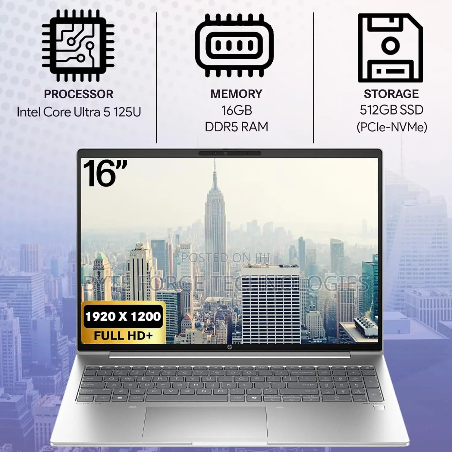 New Laptop HP Probook 450 16GB Intel Core Ultra 5 SSD 512GB