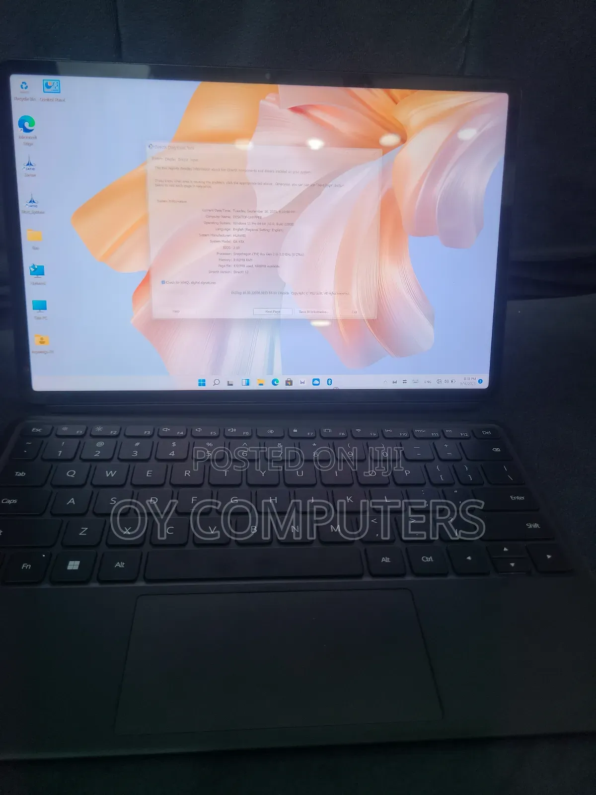 Laptop Huawei MateBook X Pro 8GB Qualcomm Snapdragon X Plus SSD 128GB