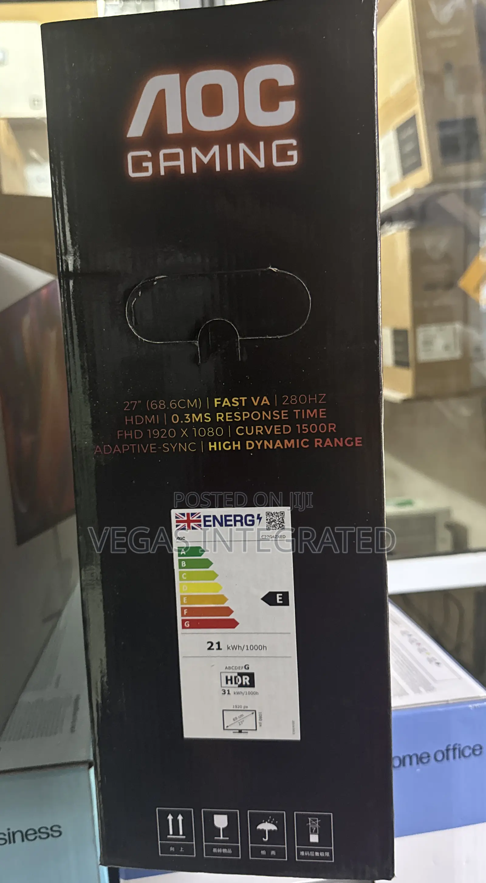 Aoc C27g4zxed - 27 Inch Fhd, 280hz, 0.3ms, Curved Gaming Monitor