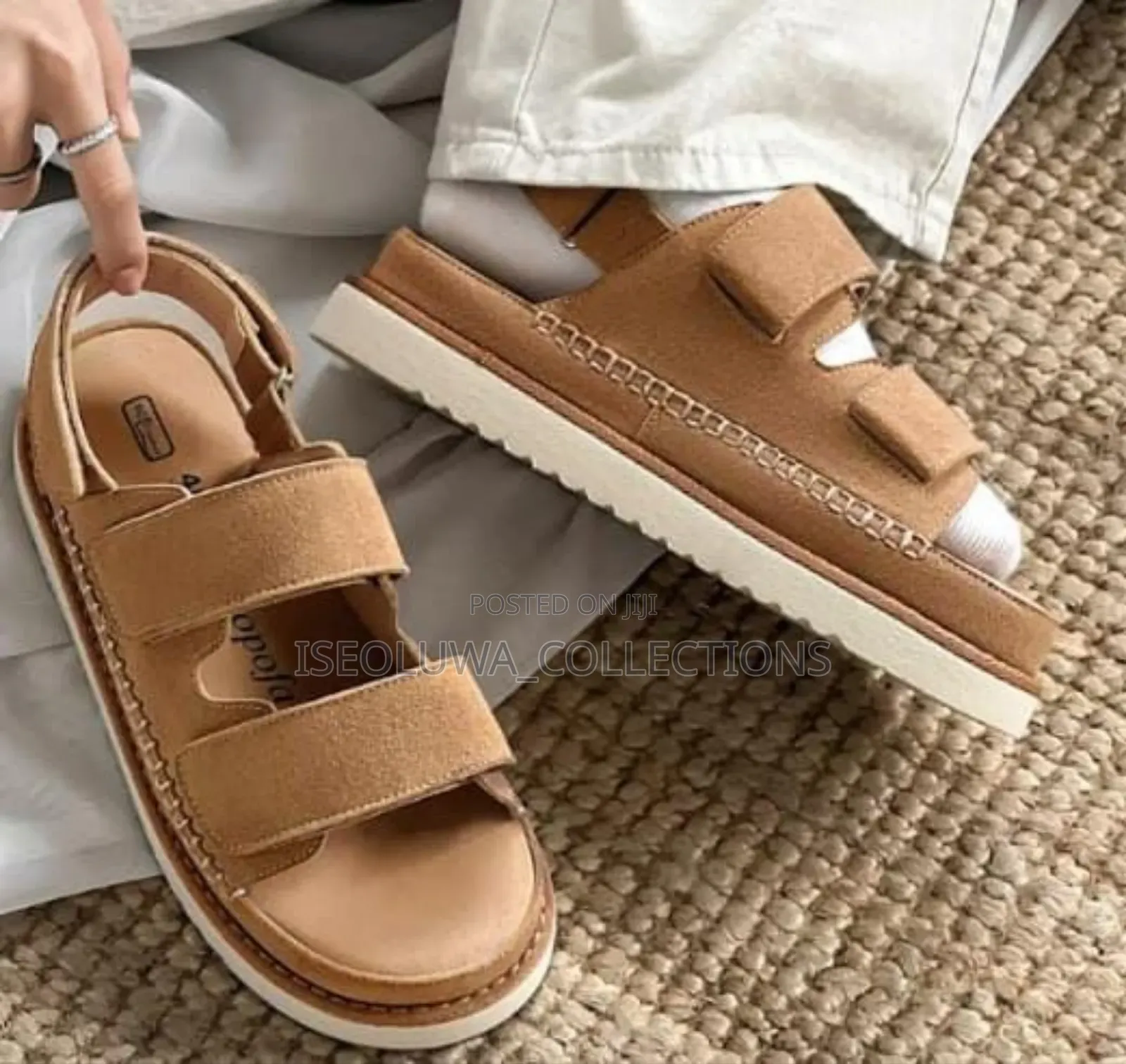 Casual Men’S Suede Double Strap Sandals