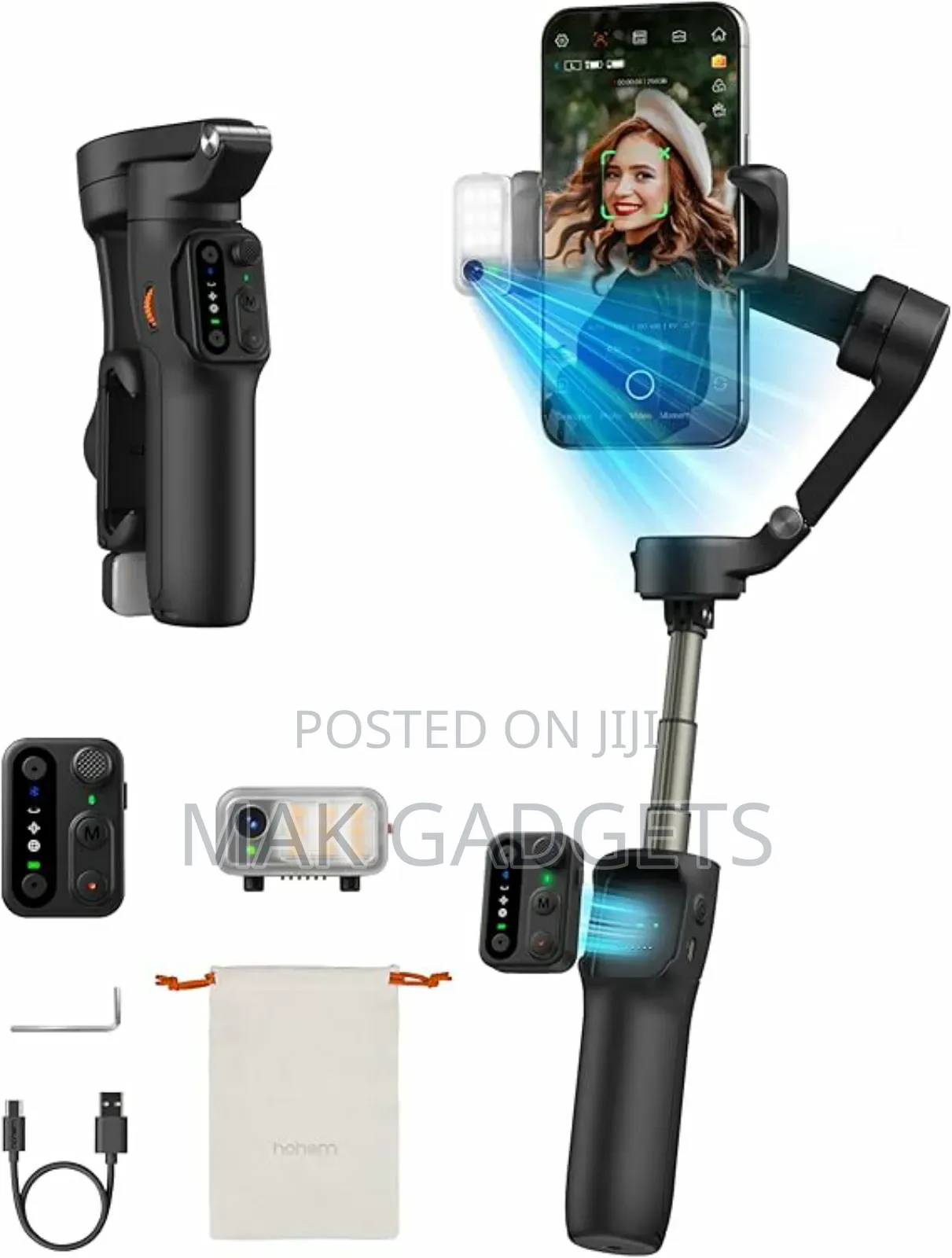 Hohem Isteady V3 Phone Gimbal Stabilizer, Magnetic Ai Tracking Sensor