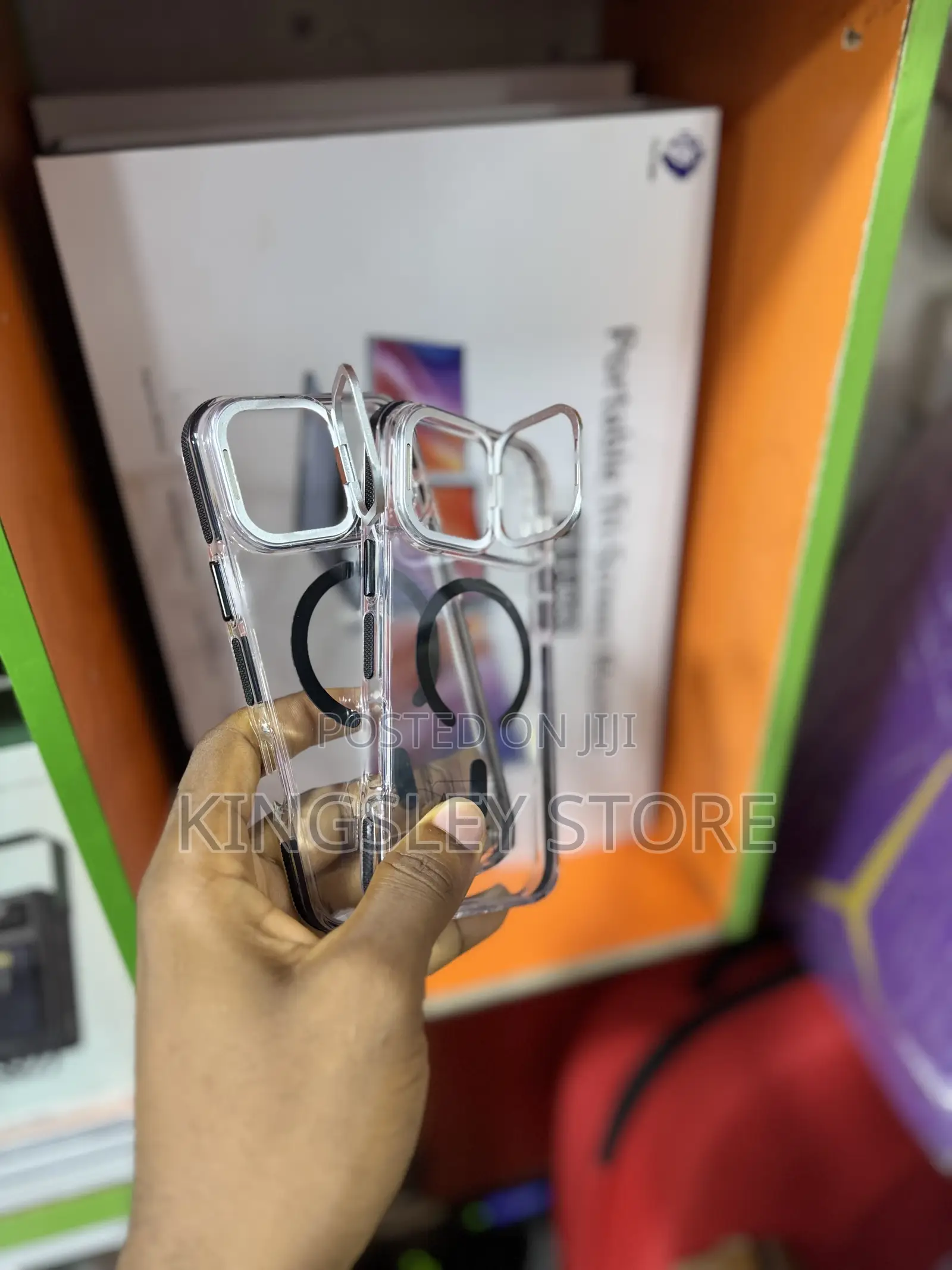 Transparent Shockproof Magsafe Case for iPhone 17 Pro Max With Stand