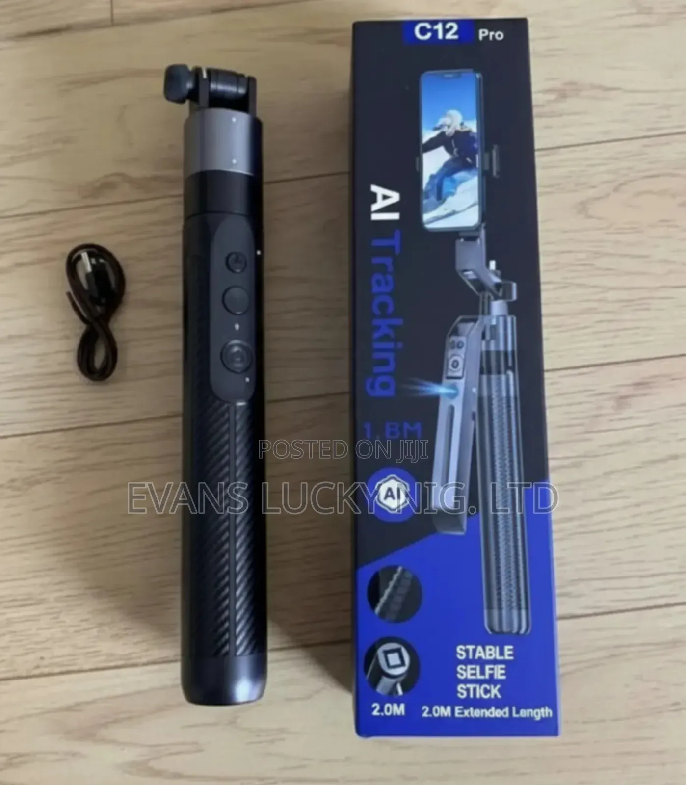 C12 Selfie Stick Tripod (Auto Face Tracking)