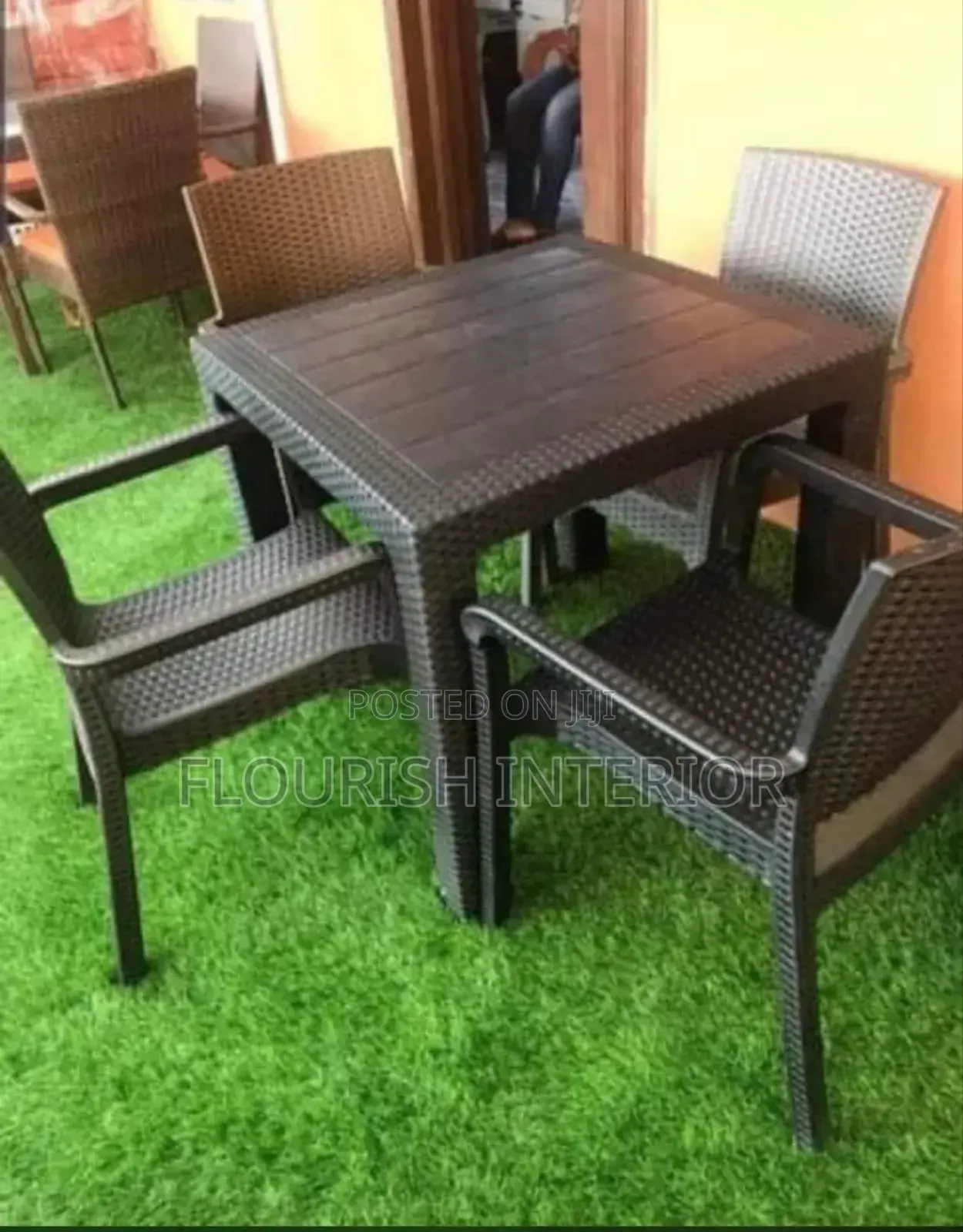 Quality Imported Outdoor Plastic Rattan Chair Set.