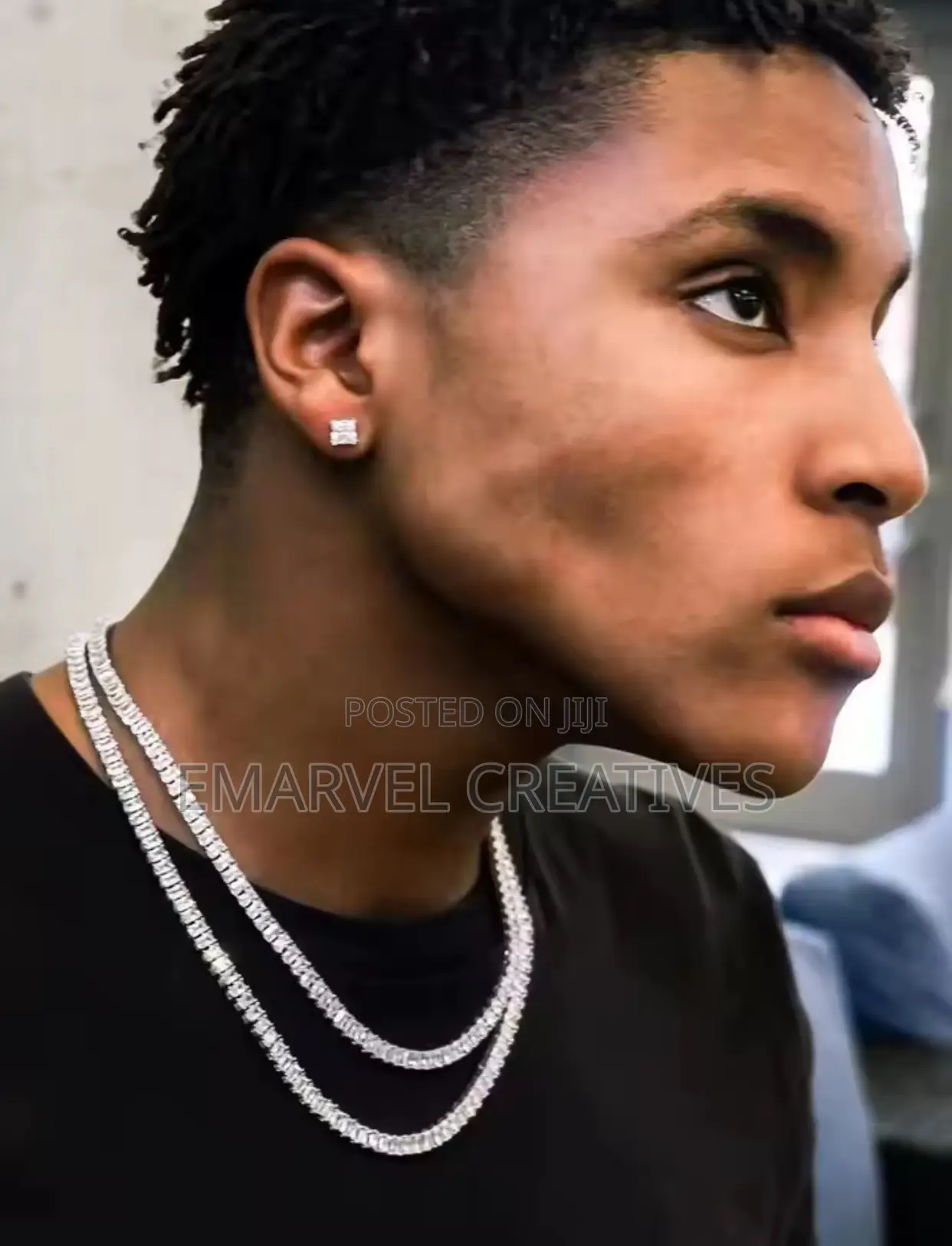 Tennis Chain Necklace For Men Rock Choker