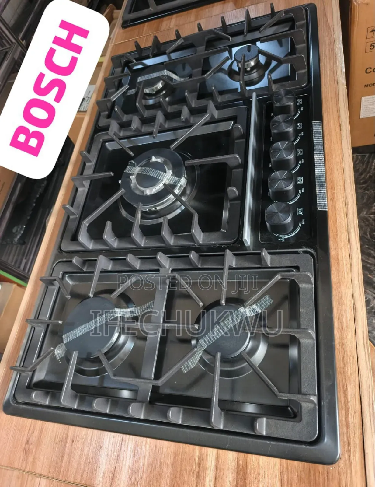 Original Quality Bosch Latest Model Built-in Black Steel Gas Cooker