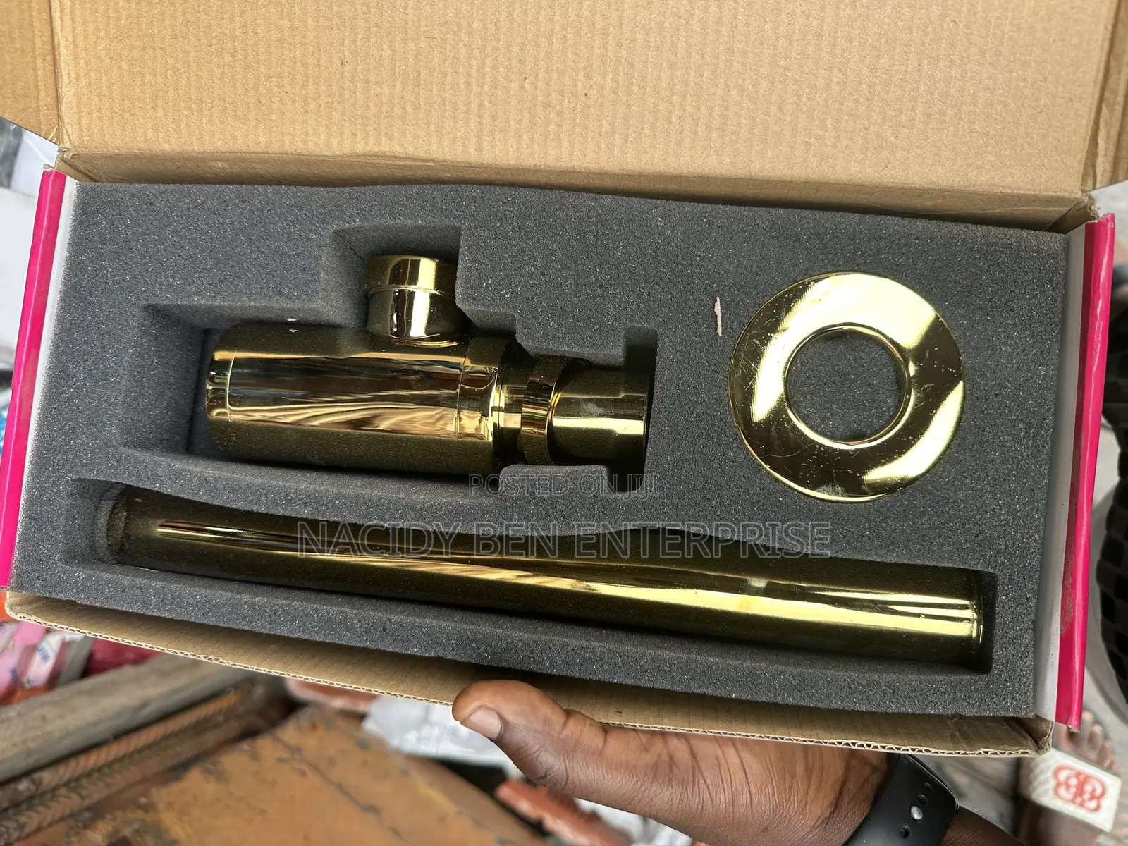 Gold Brass Bottle Trap