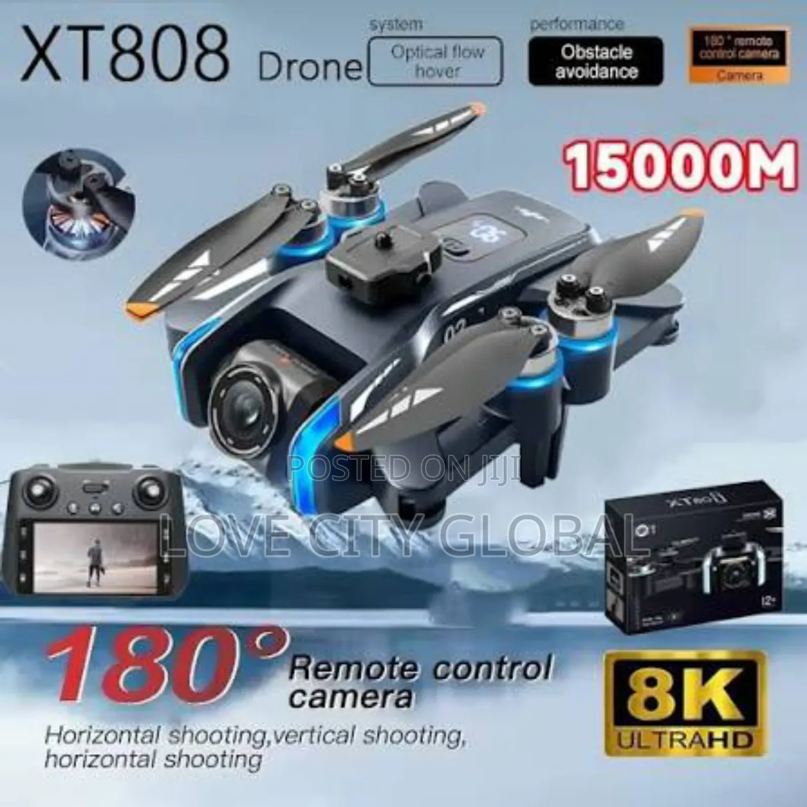 Xt808 Max GPS Screen Display Drone Camera 5g Obstacle Wit 2 Battery