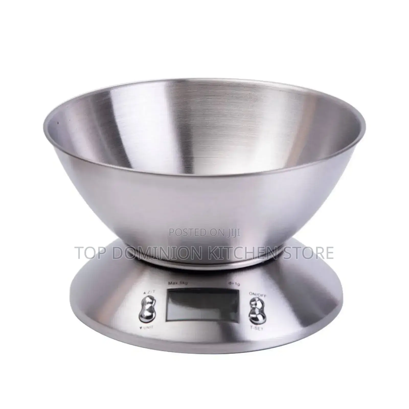 Stainless Steel Digital Kitchen Scale With Removable Bowl