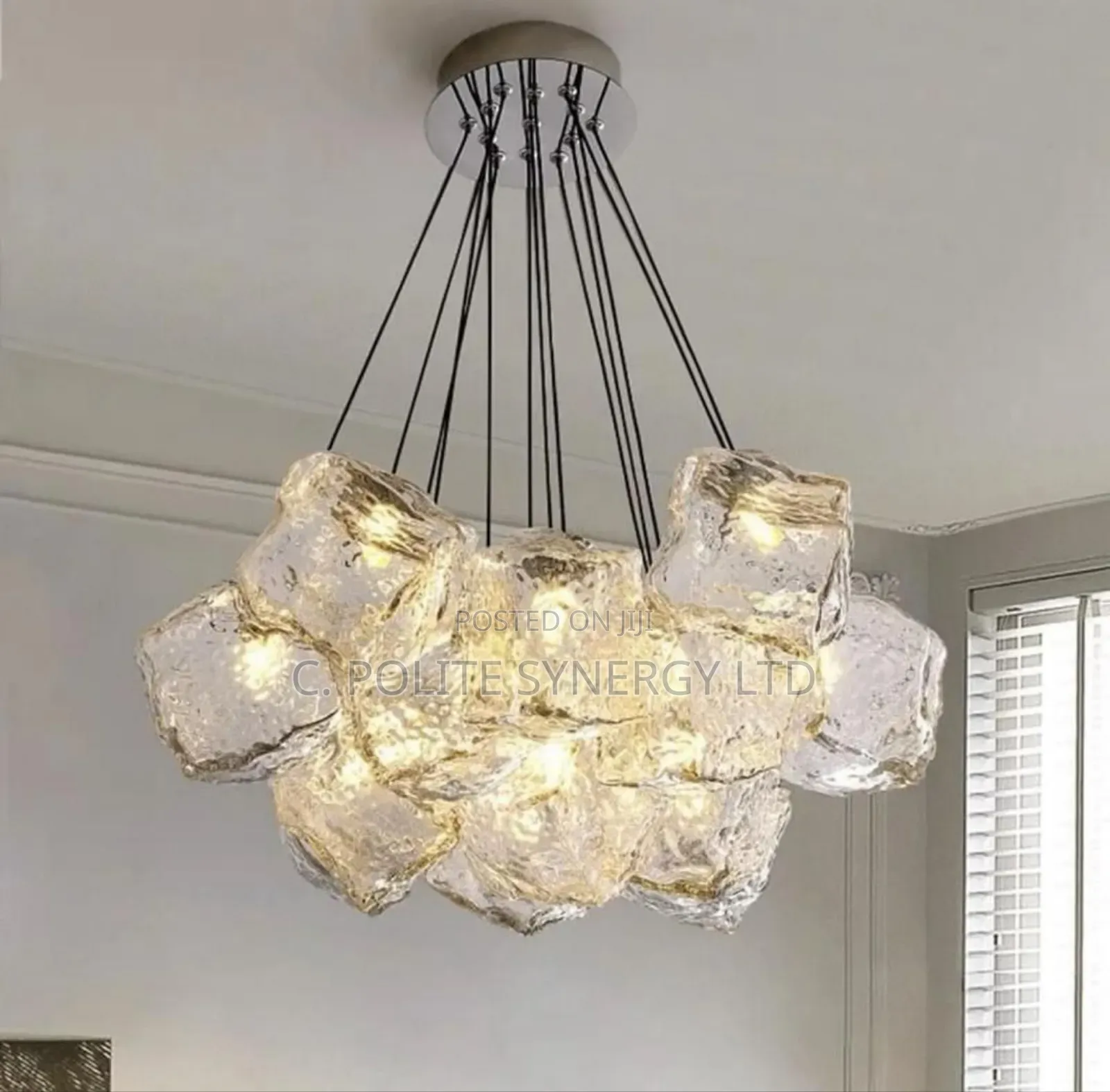 Stone Block Chandelier