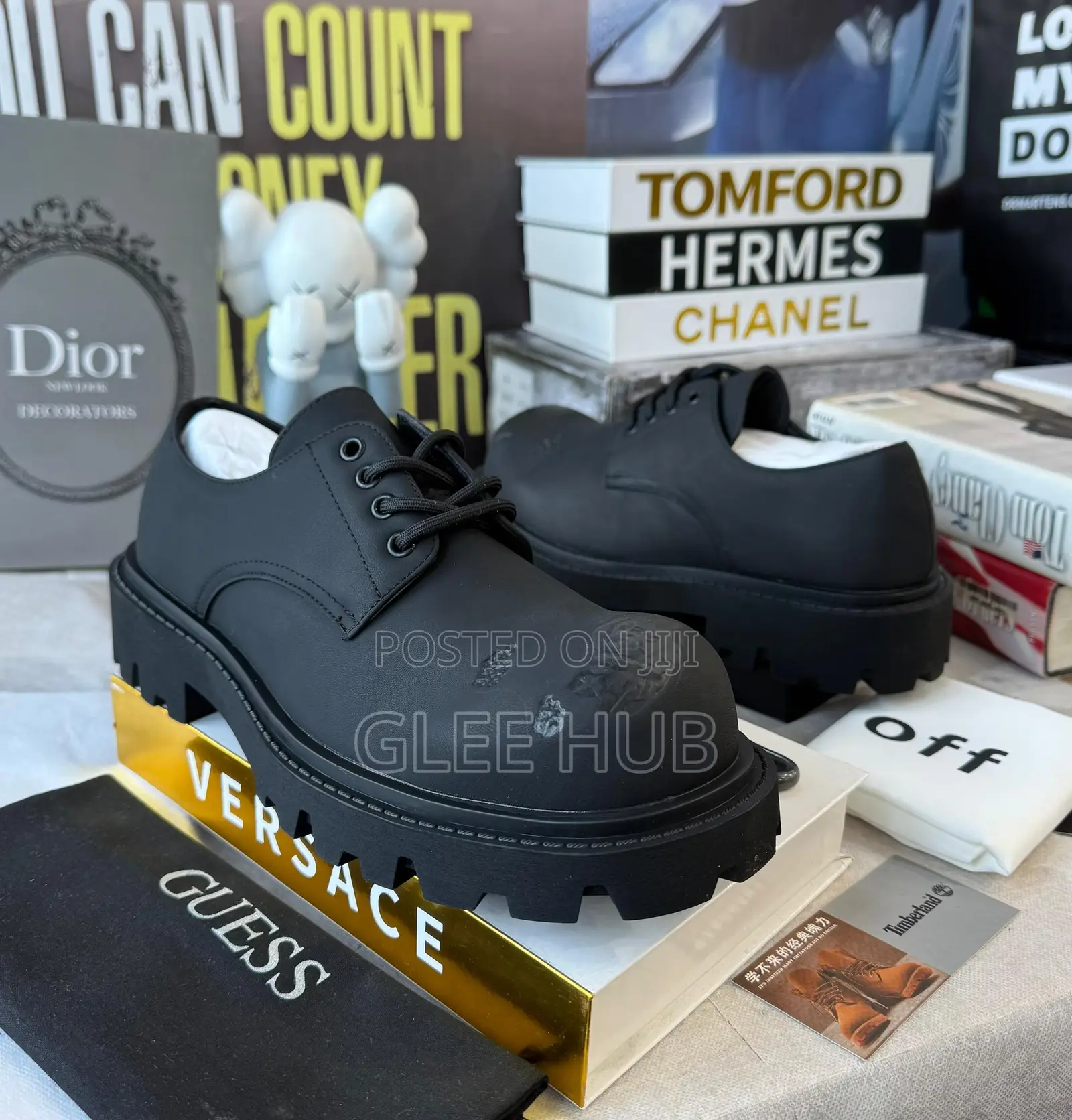 New Matte-Leathered Black Shoes