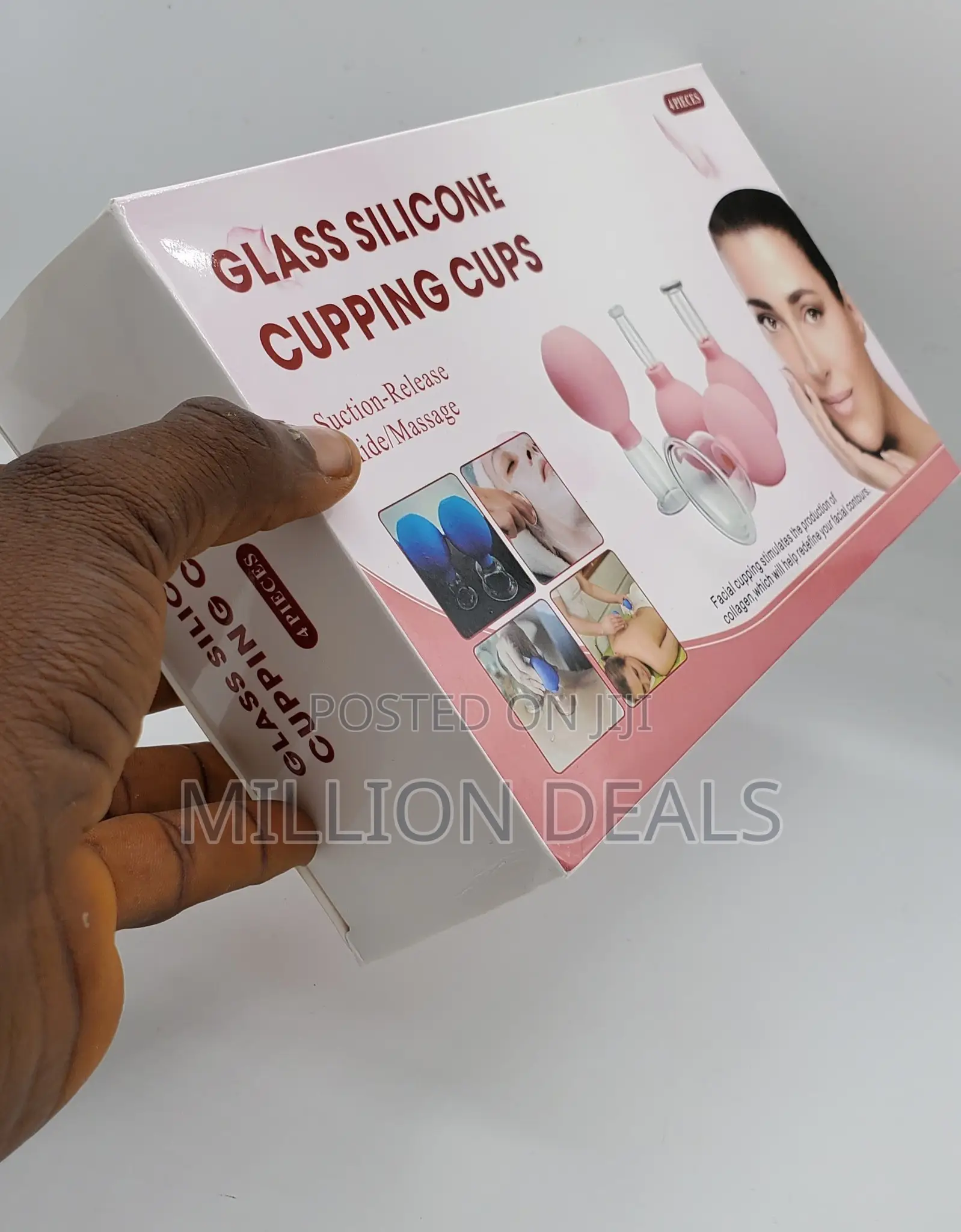 4 Pieces Glass Silicone Cupping Cups Vacuum Suction Cupping Cups