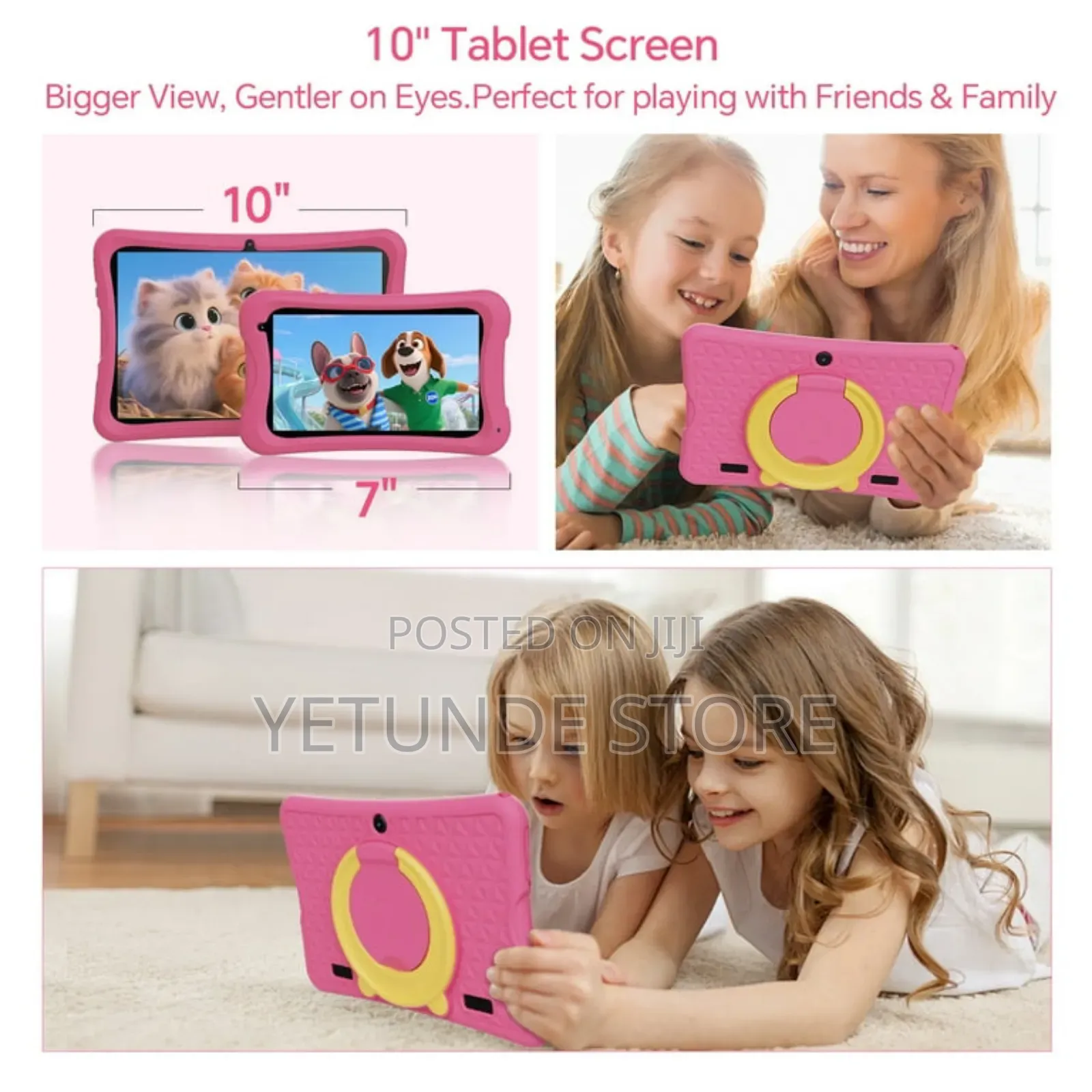 10.1" Android 15 Kids Tablet, 6gb+32gb Dual Camera Tablet For Kids