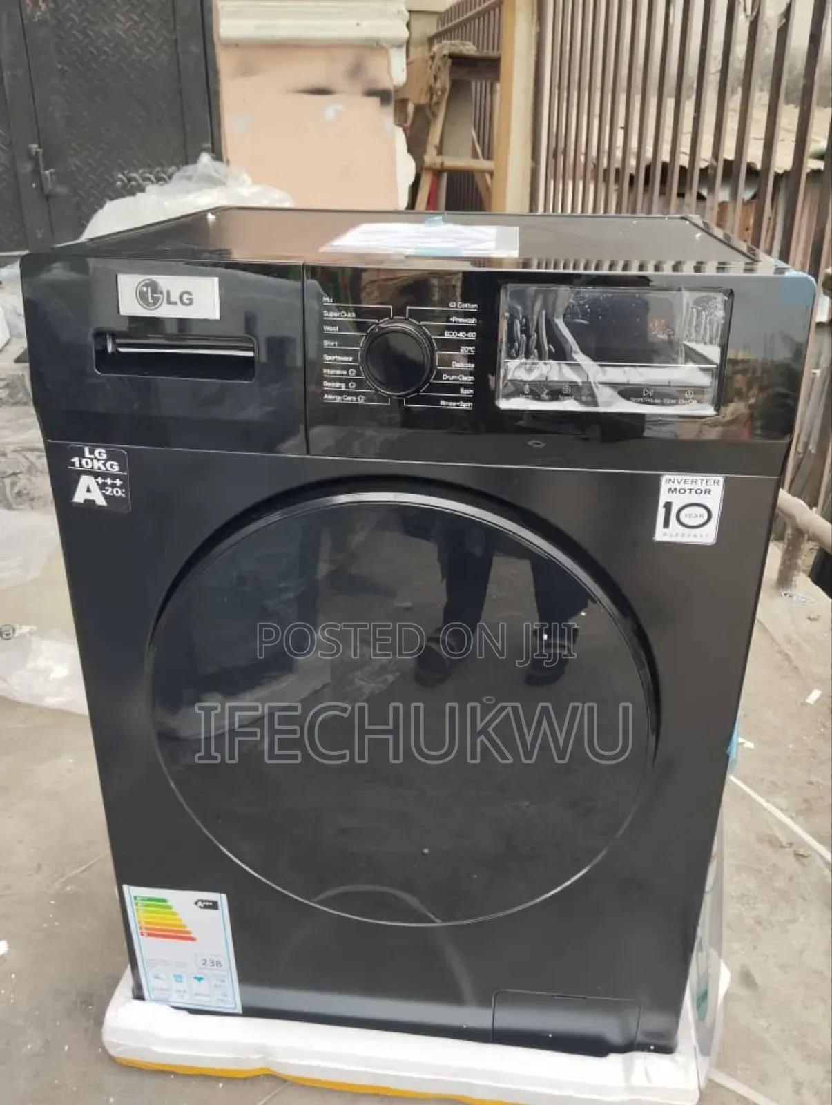 Original Lg 10kg Black Colour Automatic Inverter Washing Machine