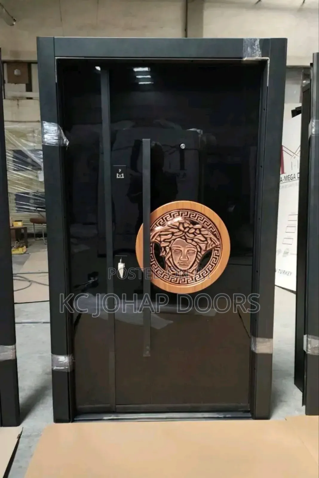 Turkish Black Laminated Quality Luxury Entrance Door