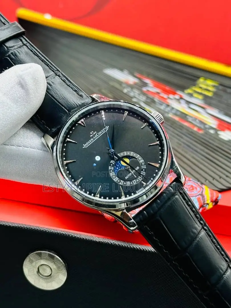 Automatic Jaeger - Lecoultre Leather Wristwatch