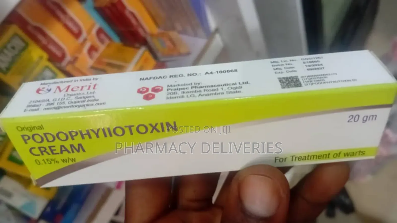 Podophyllin Onitment Containing Podophyllotoxin for Genital Wart