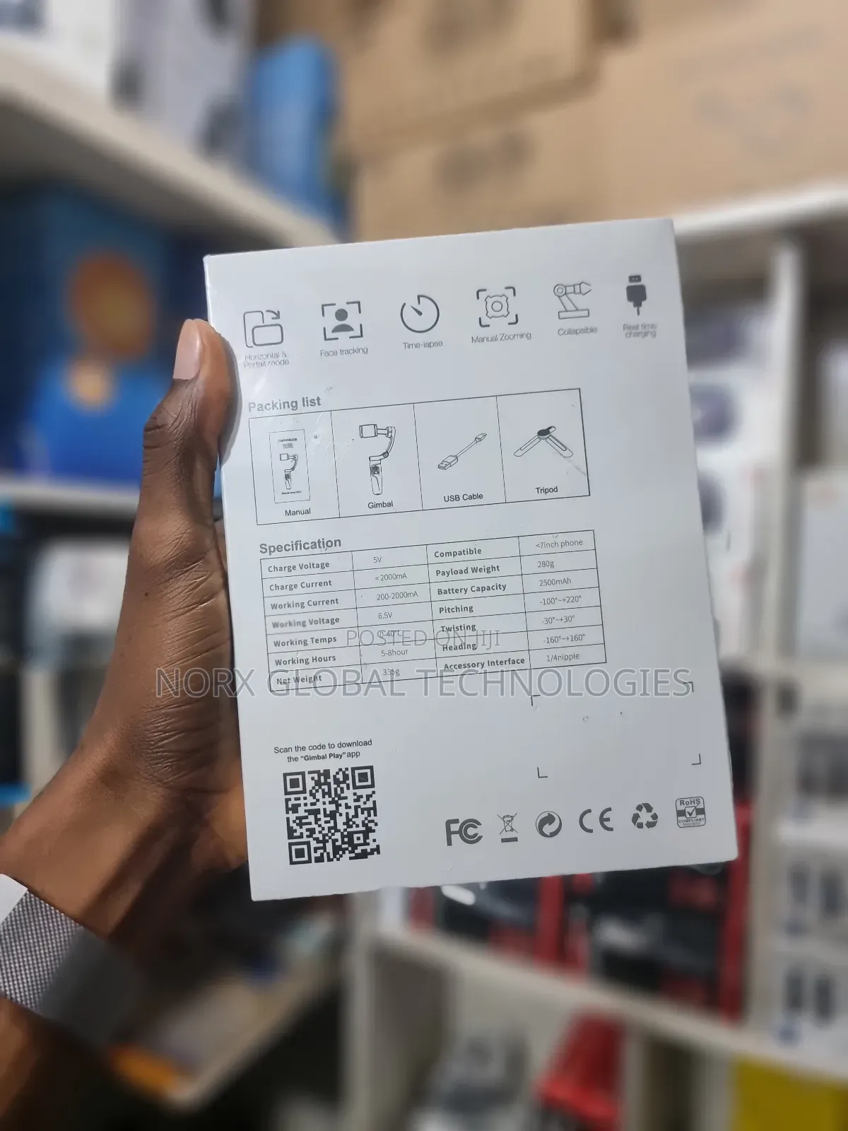 M1three-Axis Wireless Multifunction Foldable Handheld Phone Gimbal