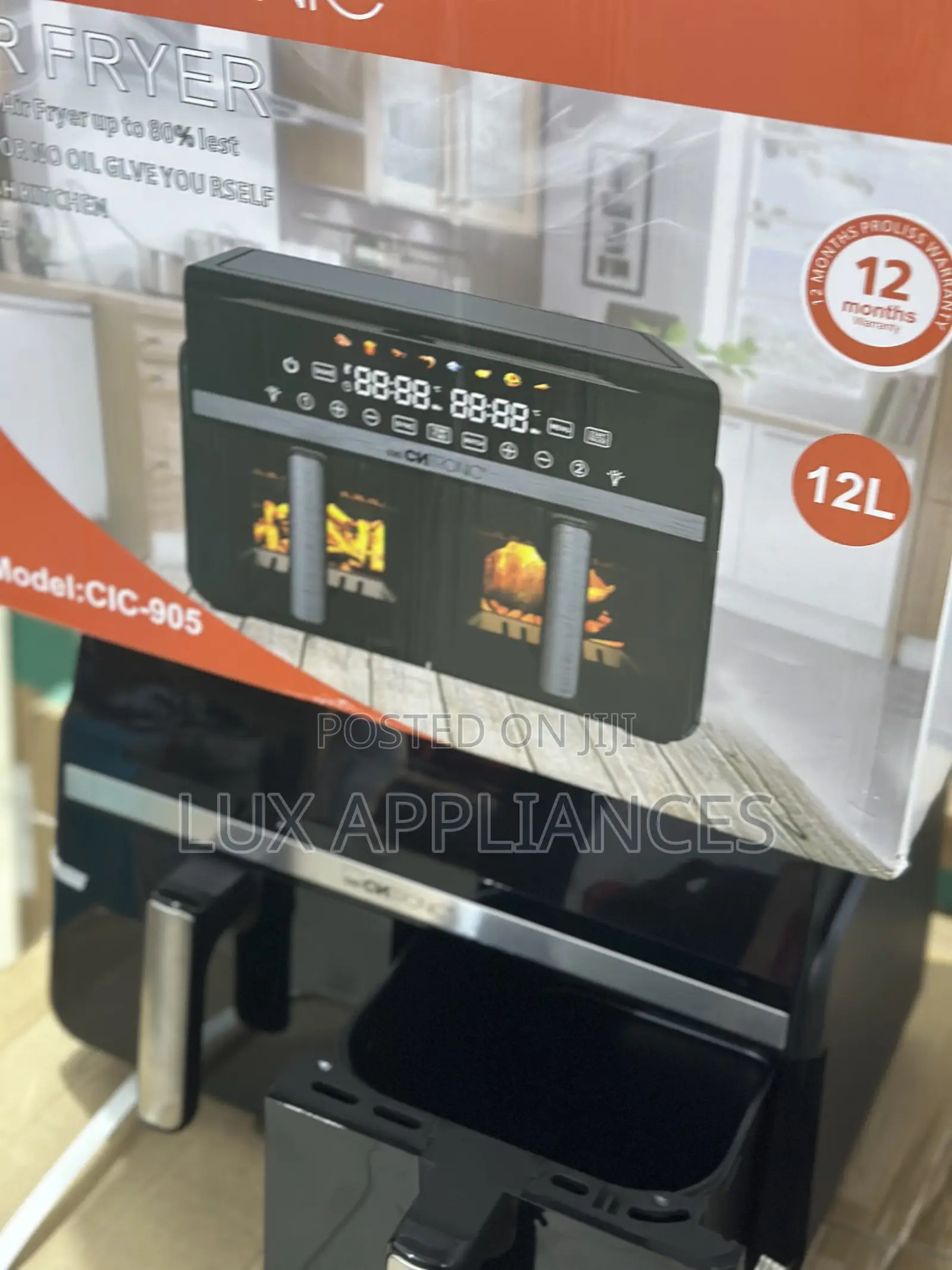 Cic 12l Value Packed Double Handle Air Fryer