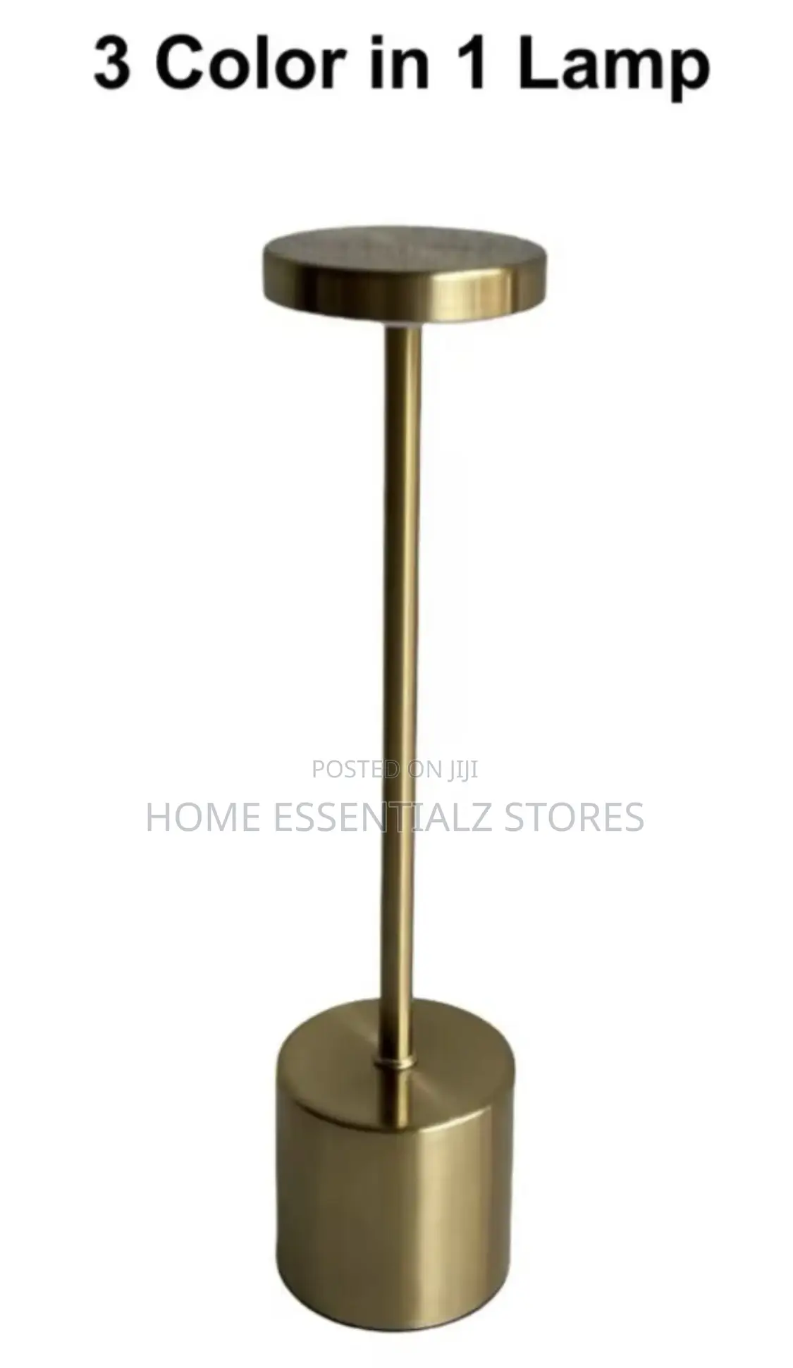 Rechargeable 3 Colors Alloy Cordless Led Table Lamp With Touch Switch