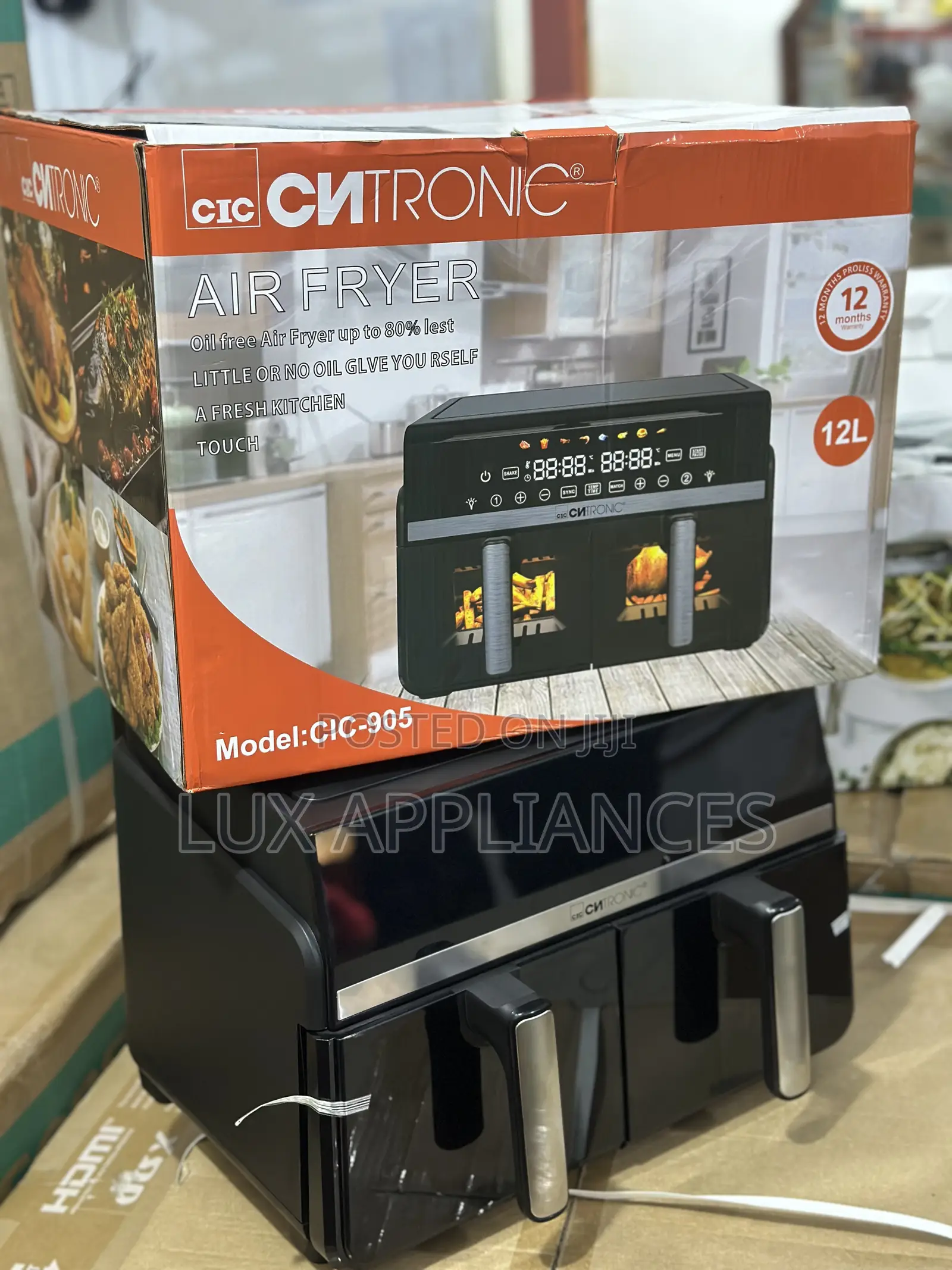 Cic Safe 12l Double Handle Air Fryer