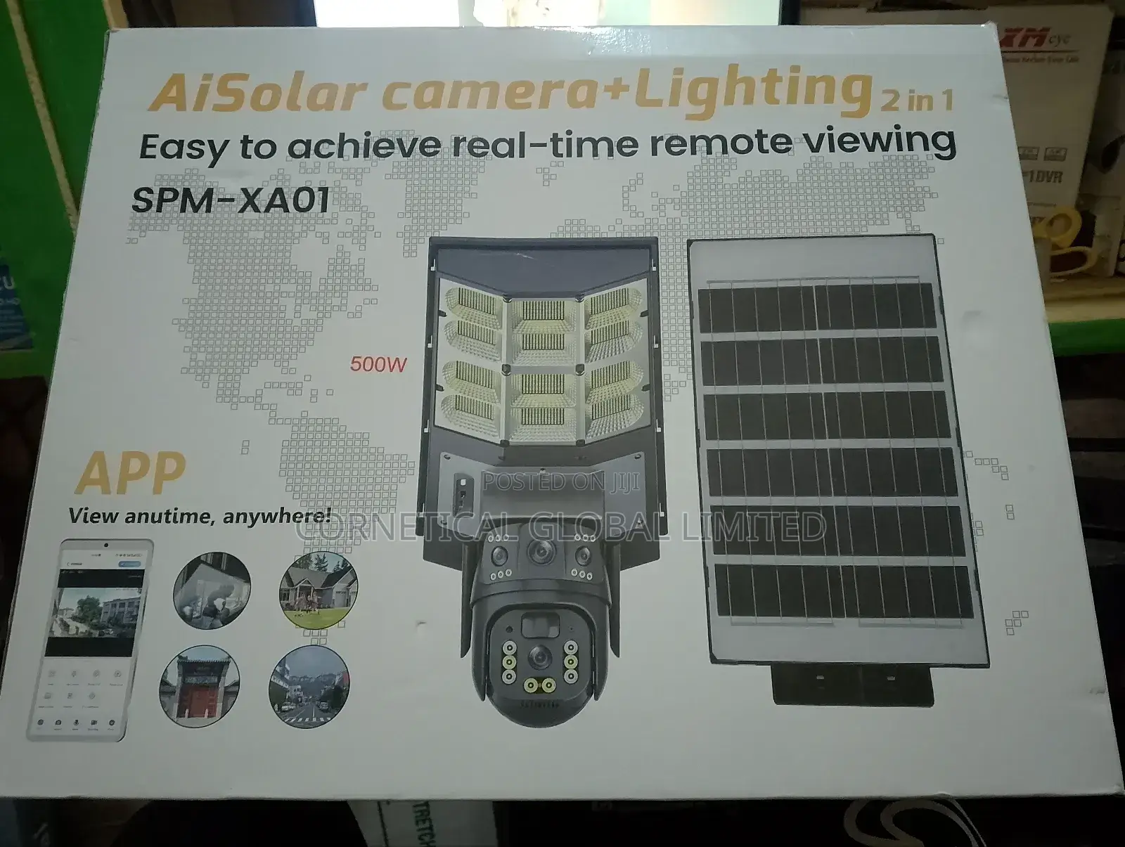 Ai Solar Street Light With CCTV Camera 3 Views 500watts