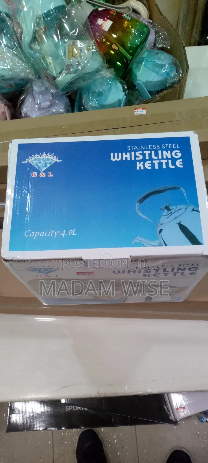 Kettle, G L Stainless Steel Whistling Kettle