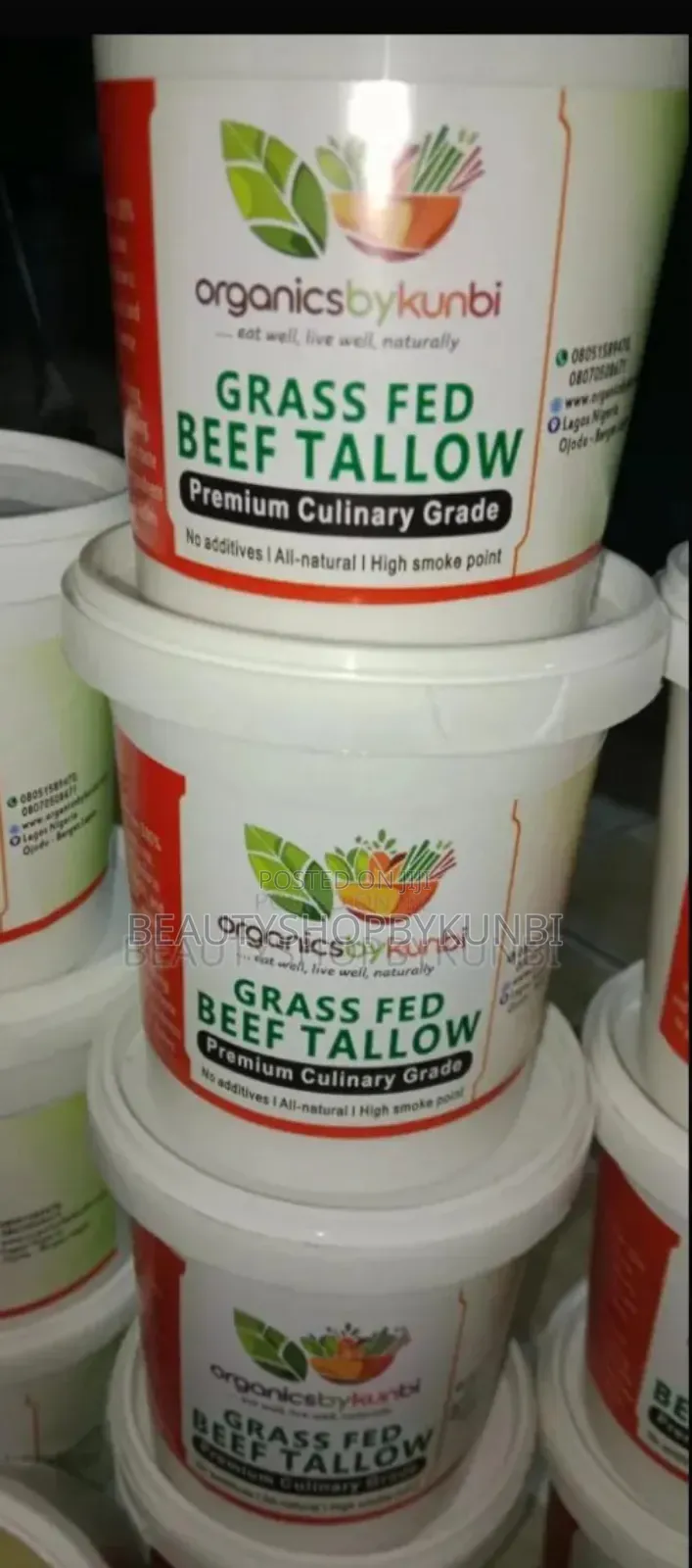 Grass Fed Beef Tallow / Edible Grade Beef Tallow- 1kg