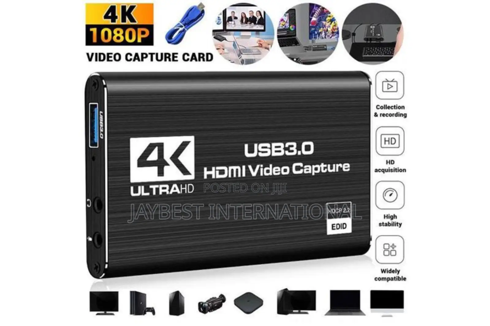  Video Capture Card Usb 3.0 Hdmi Adapter With Audio