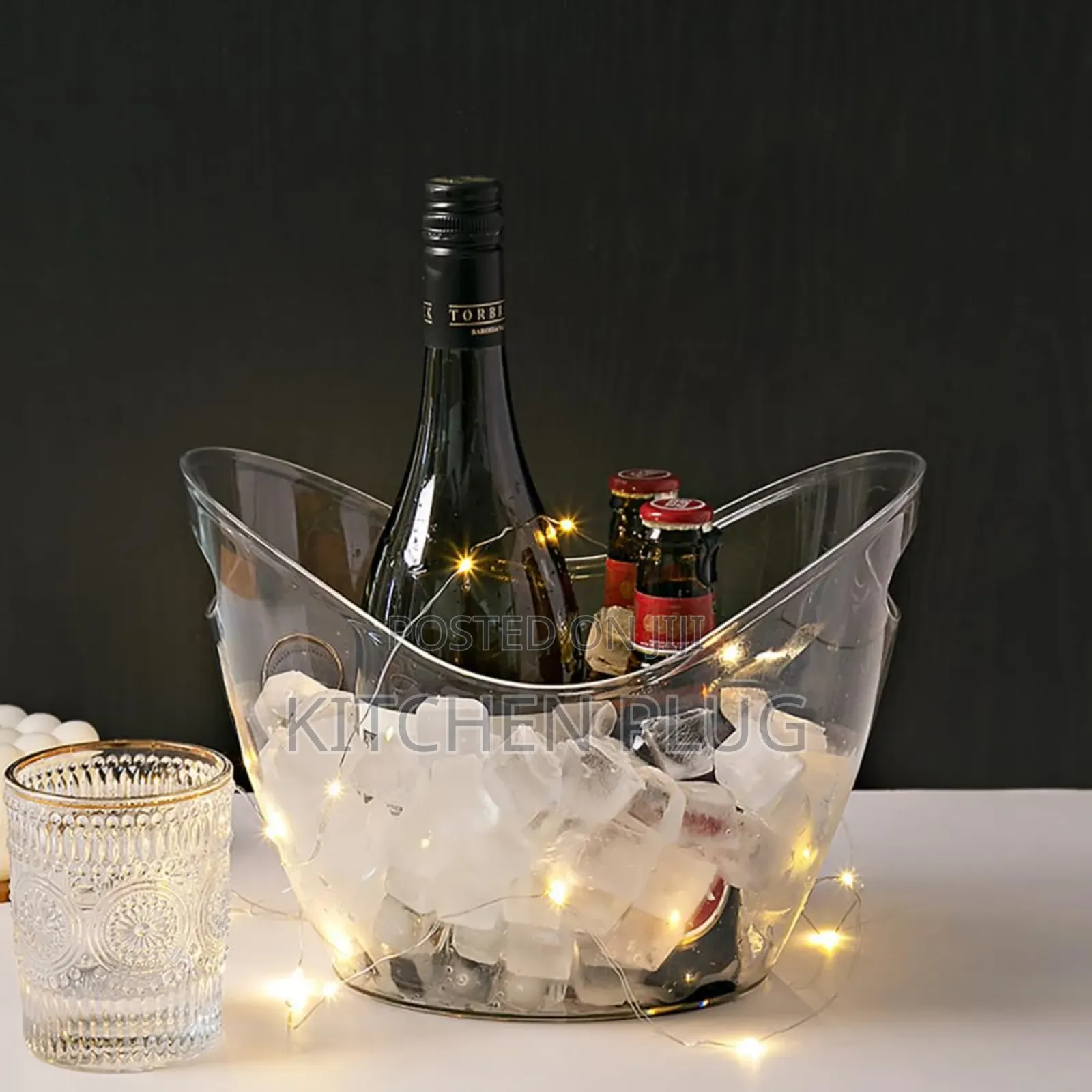 4 Liter Champagne Wine Bucket Clear Acrylic Beverage