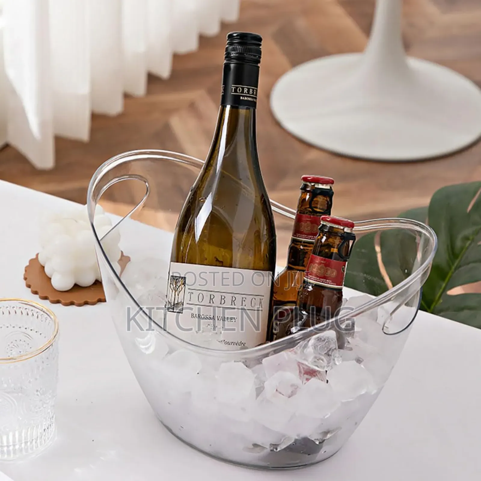 4 Liter Champagne Wine Bucket Clear Acrylic Beverage