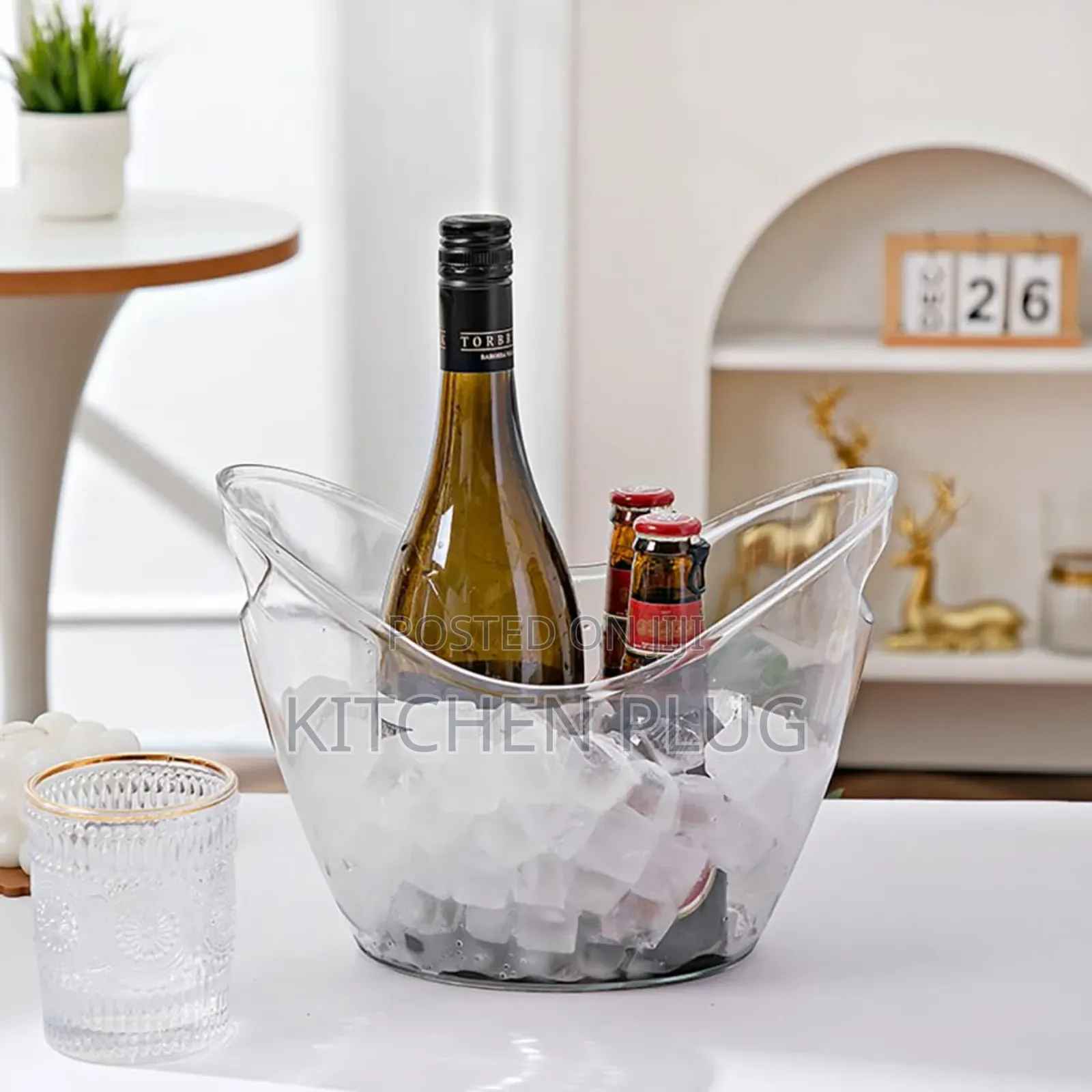 4 Liter Champagne Wine Bucket Clear Acrylic Beverage