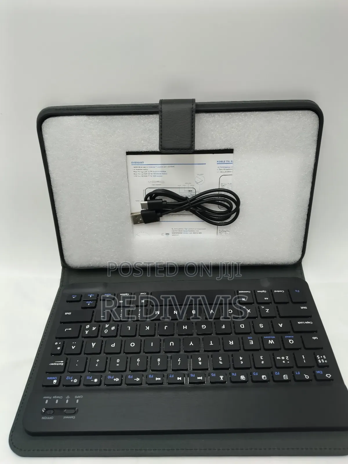 Nokia T20/T21 10" Keyboard Case (Detachable Bt, Type-C) - Black