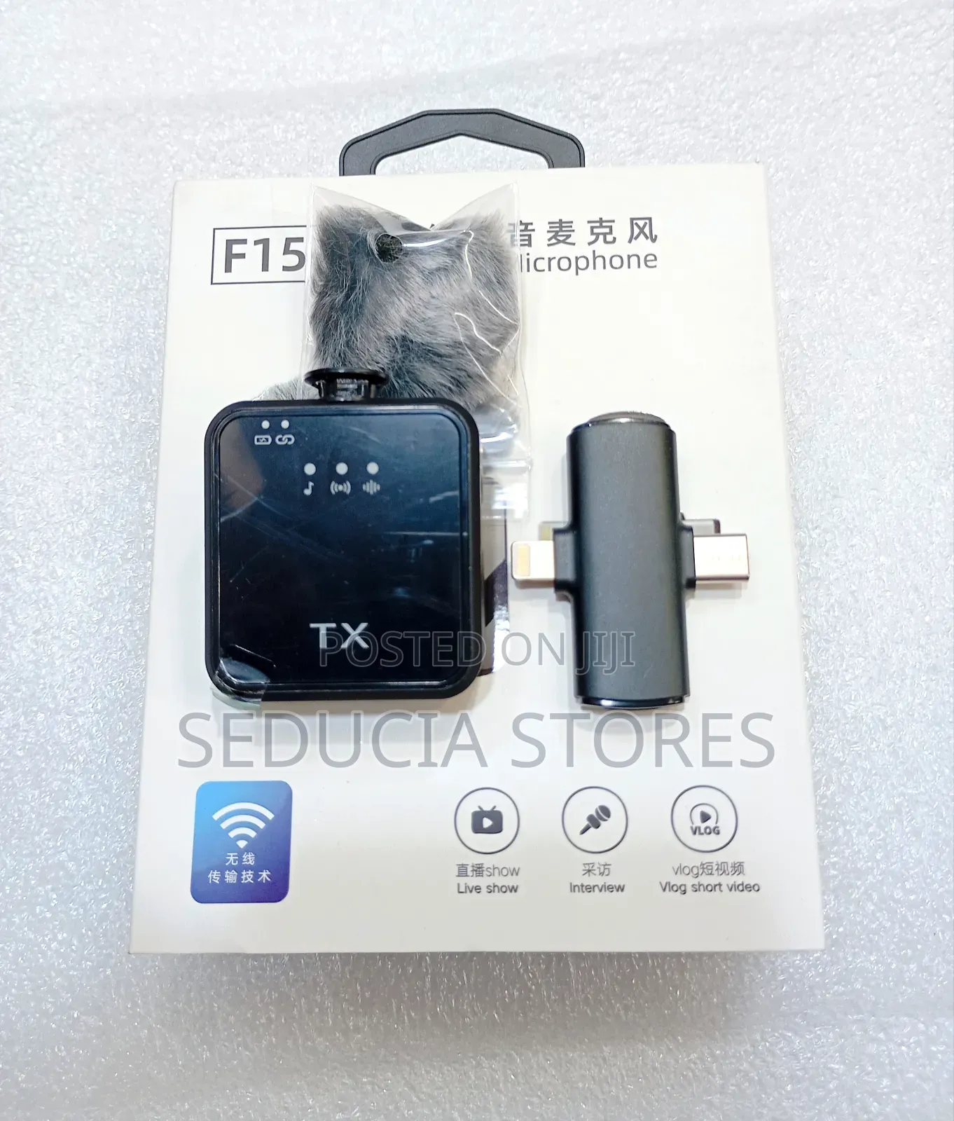 F15 Single Wireless Lapel Microphone for Android and iPhone
