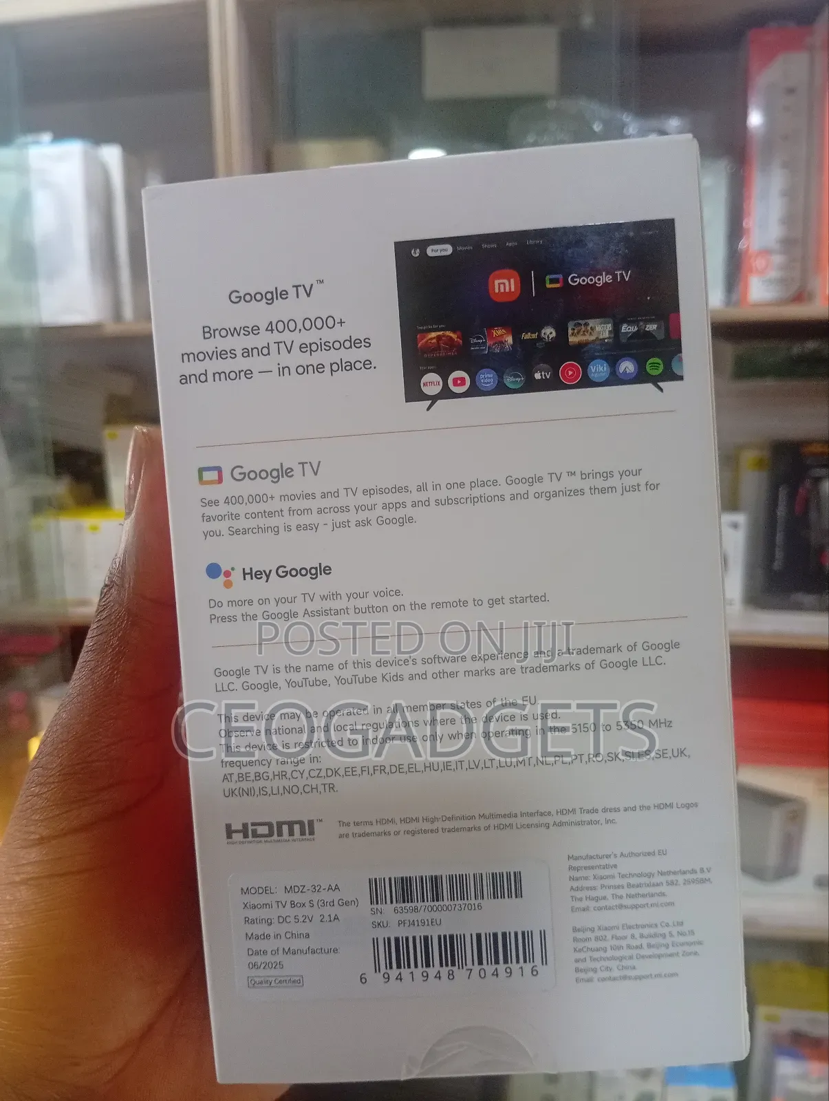 Xiaomi Mi Box S - 4k Ultra Hdr Android Tv With Chromecast & Google