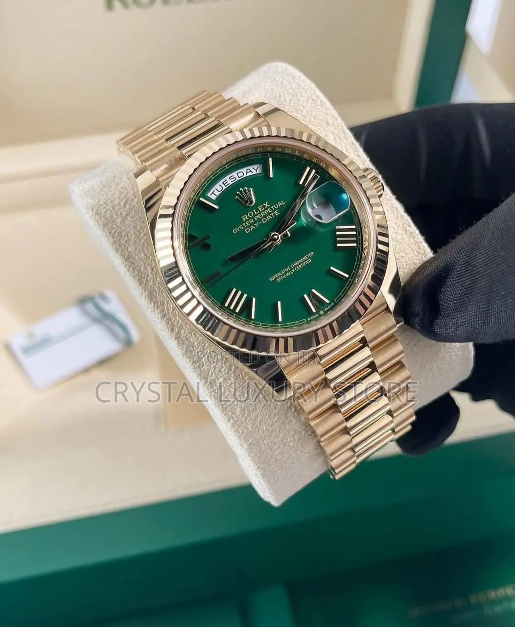 Rolex Quality Luxury Men Chain Strap Wristwatch