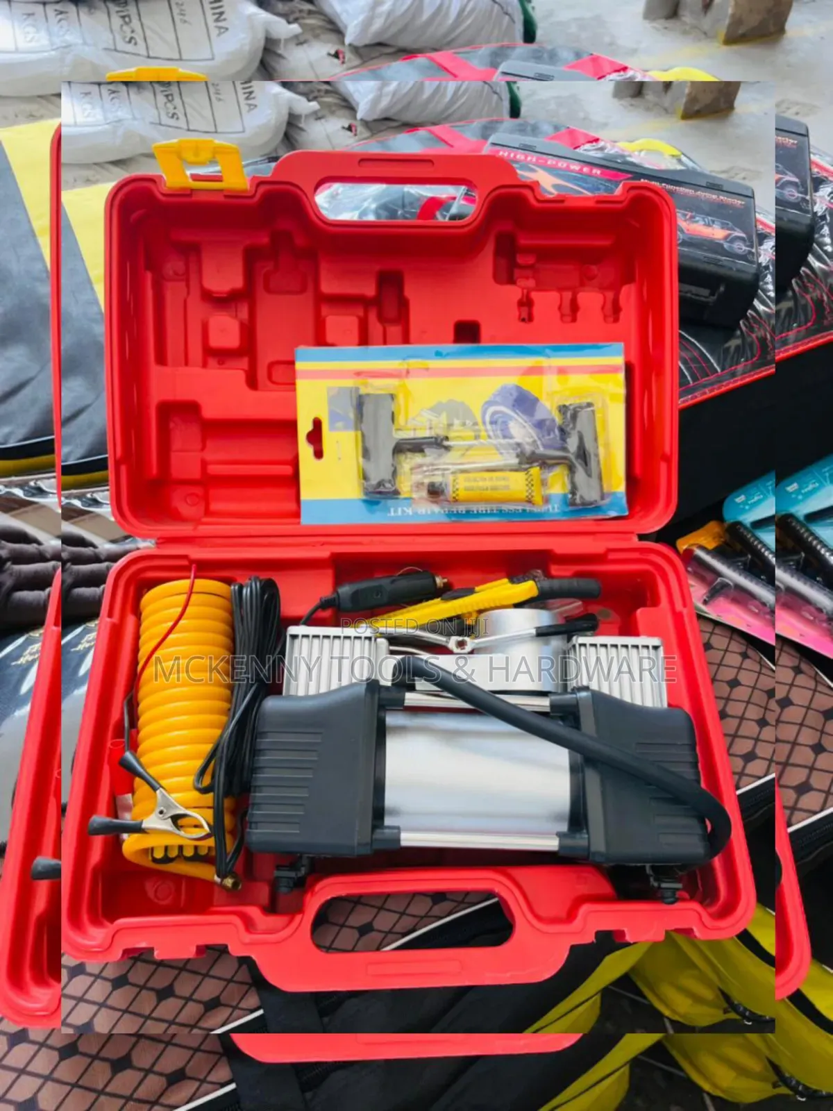 Portable Double Cylinder Air Compressor Tire Inflator,