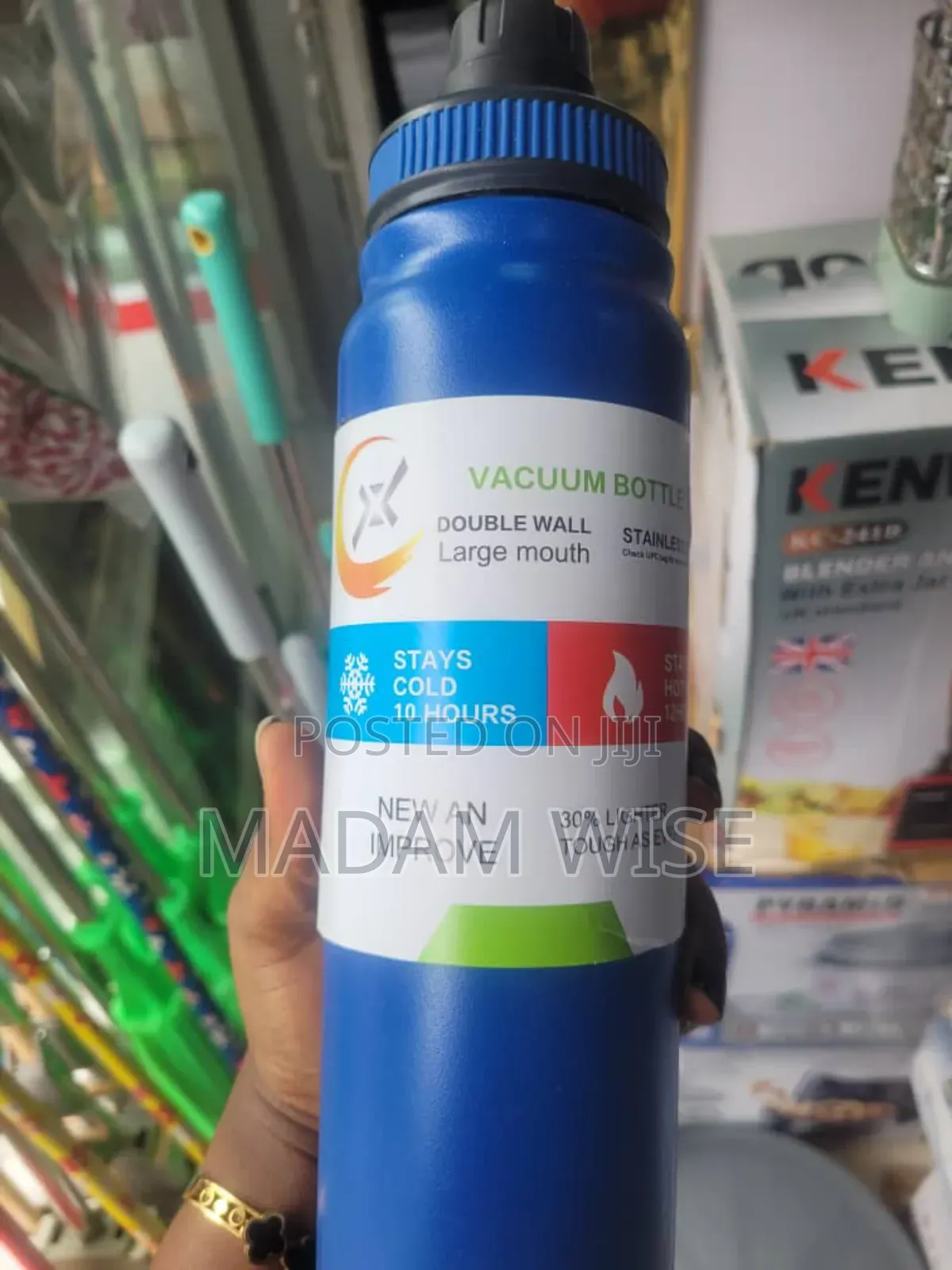 Vacuum Water Bottle. Double Largemouth. Unbreakable. High Quality