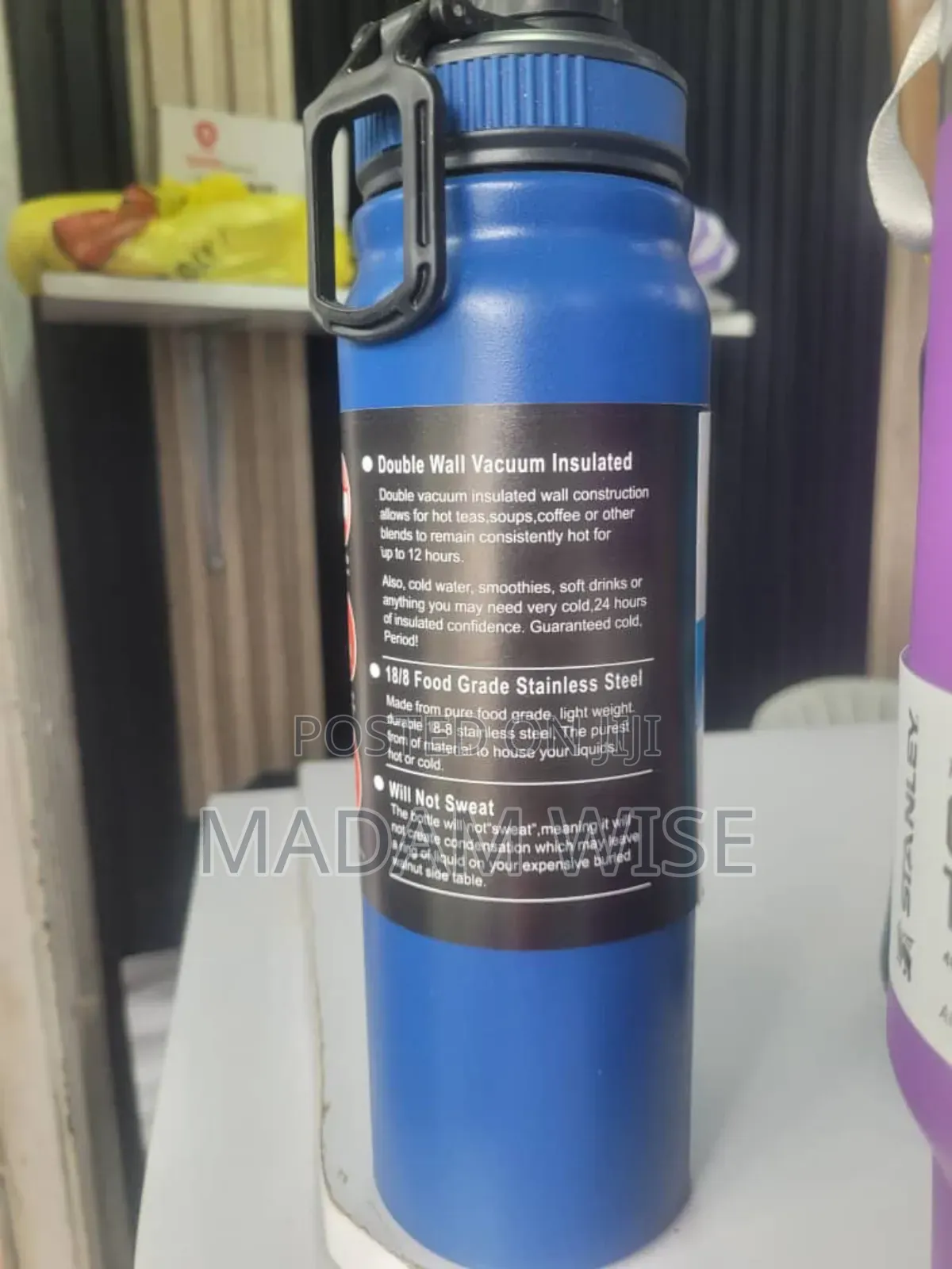 Vacuum Water Bottle. Double Largemouth. Unbreakable. High Quality