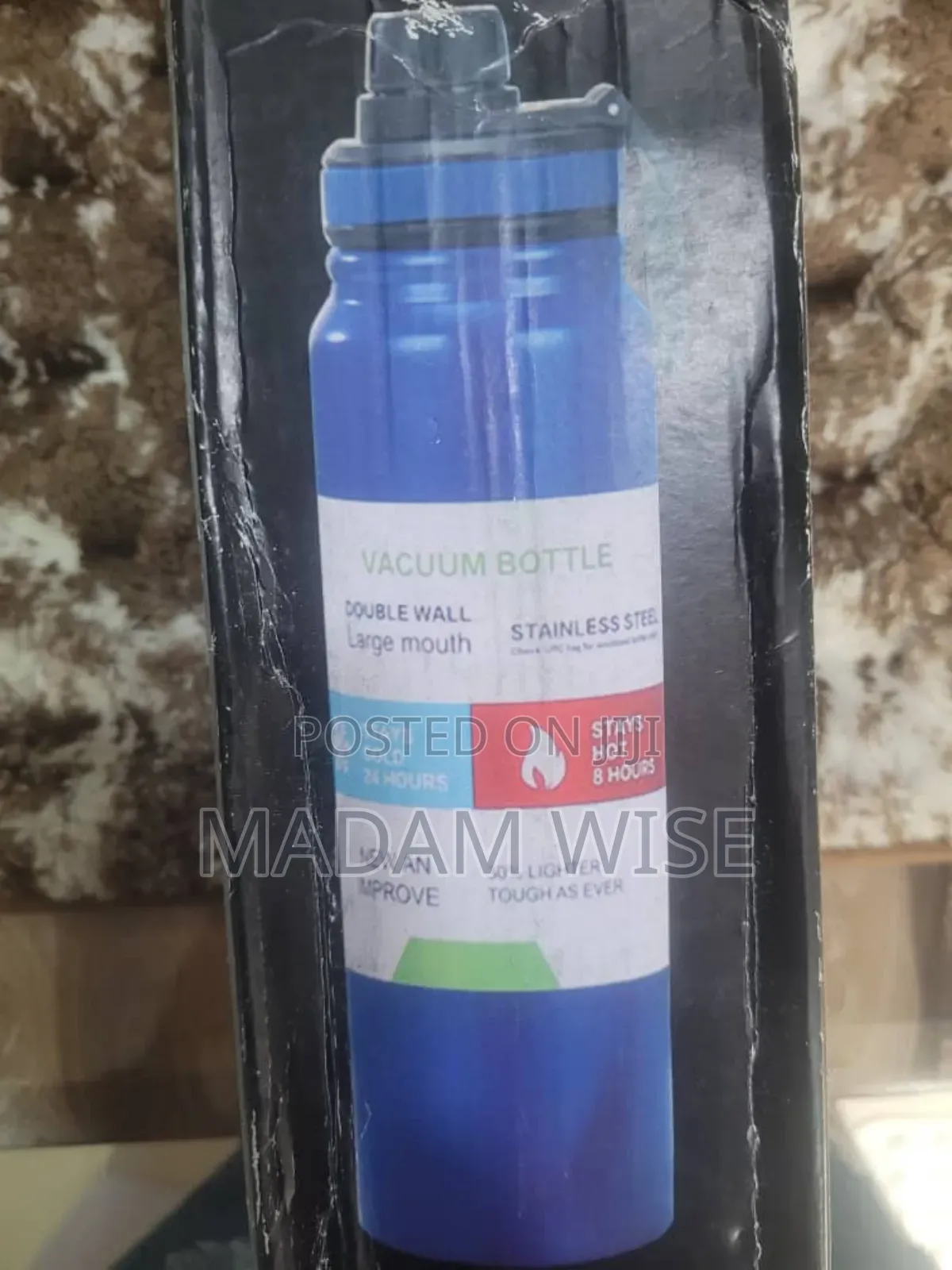 Vacuum Water Bottle. Double Largemouth. Unbreakable. High Quality