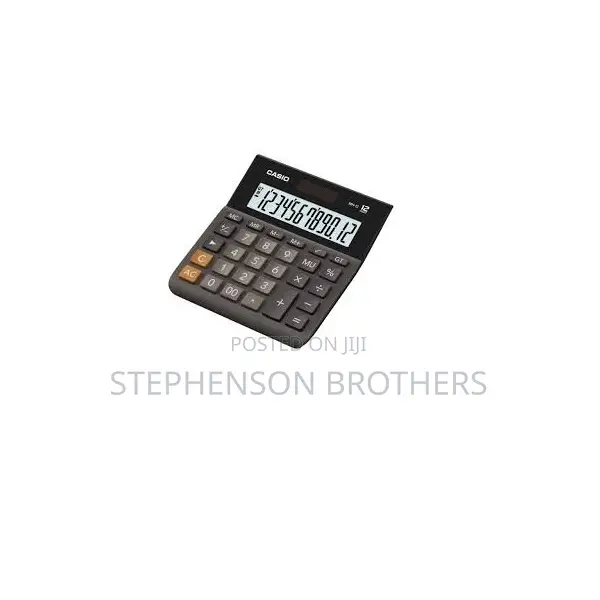 Casio Mini Desktype Calculator Mh-12bk
